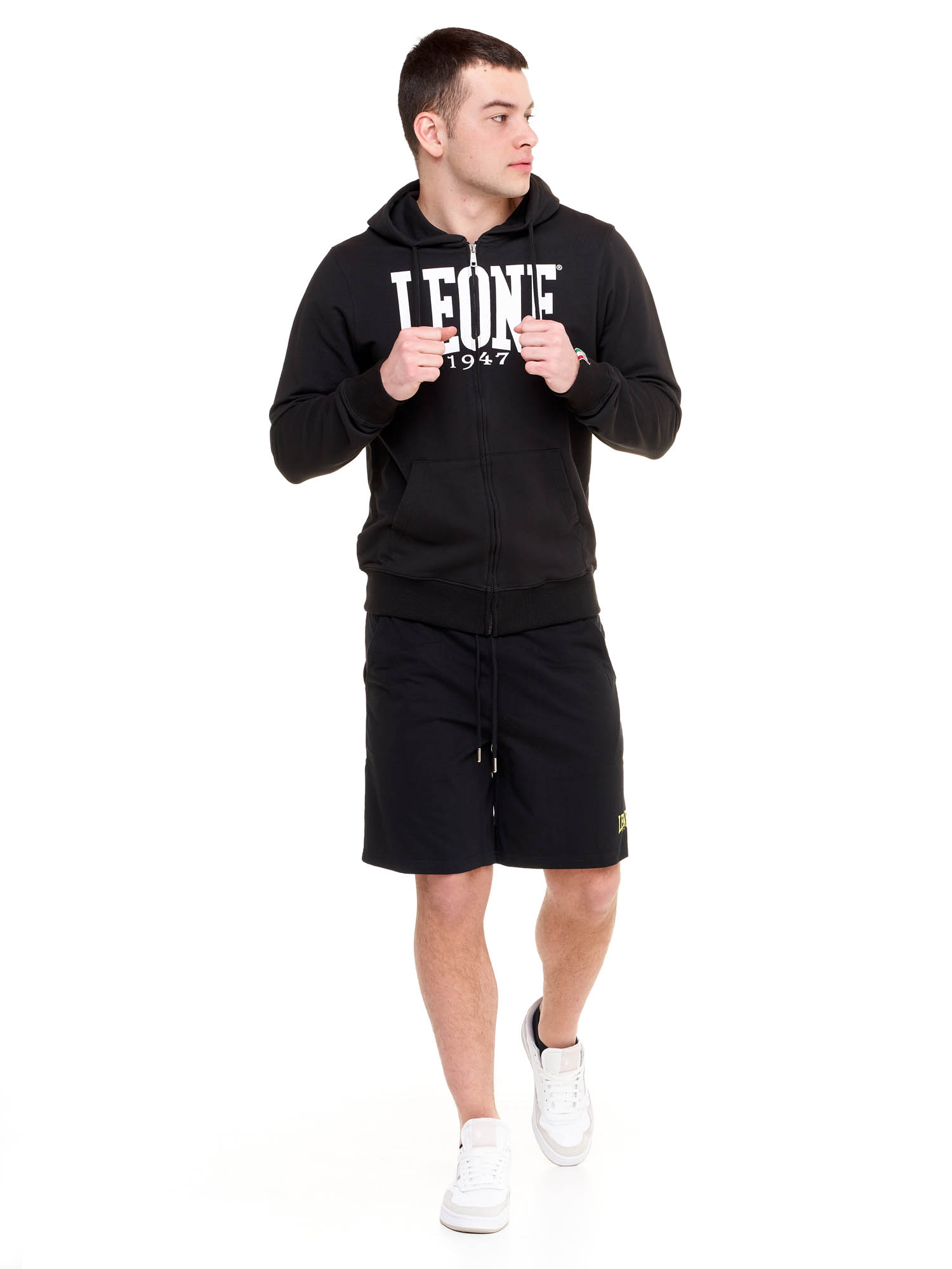 Leone Men&#039;s hooded zipsweat jacket