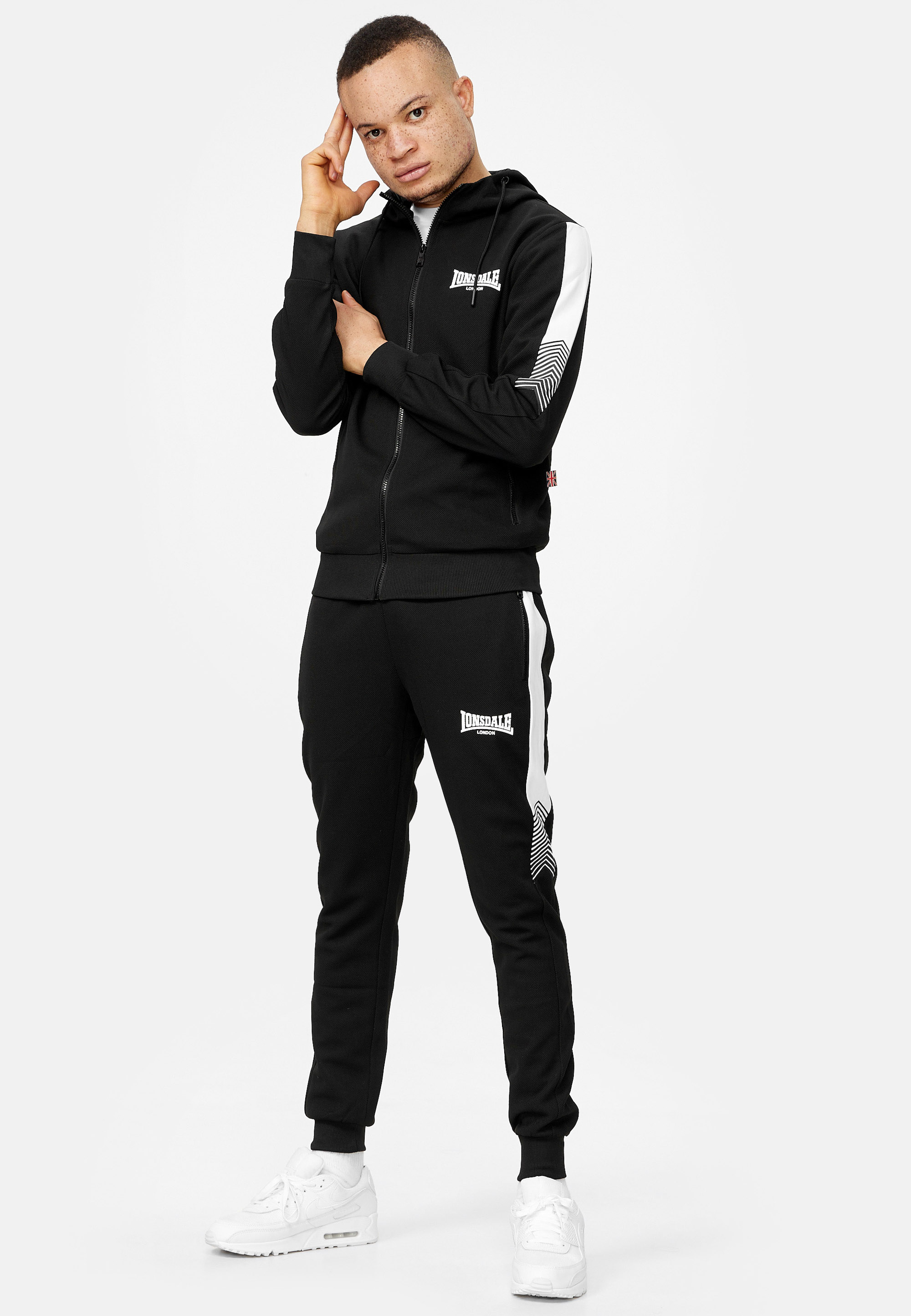 Trening barbati, Lonsdale 114059-Black/White
