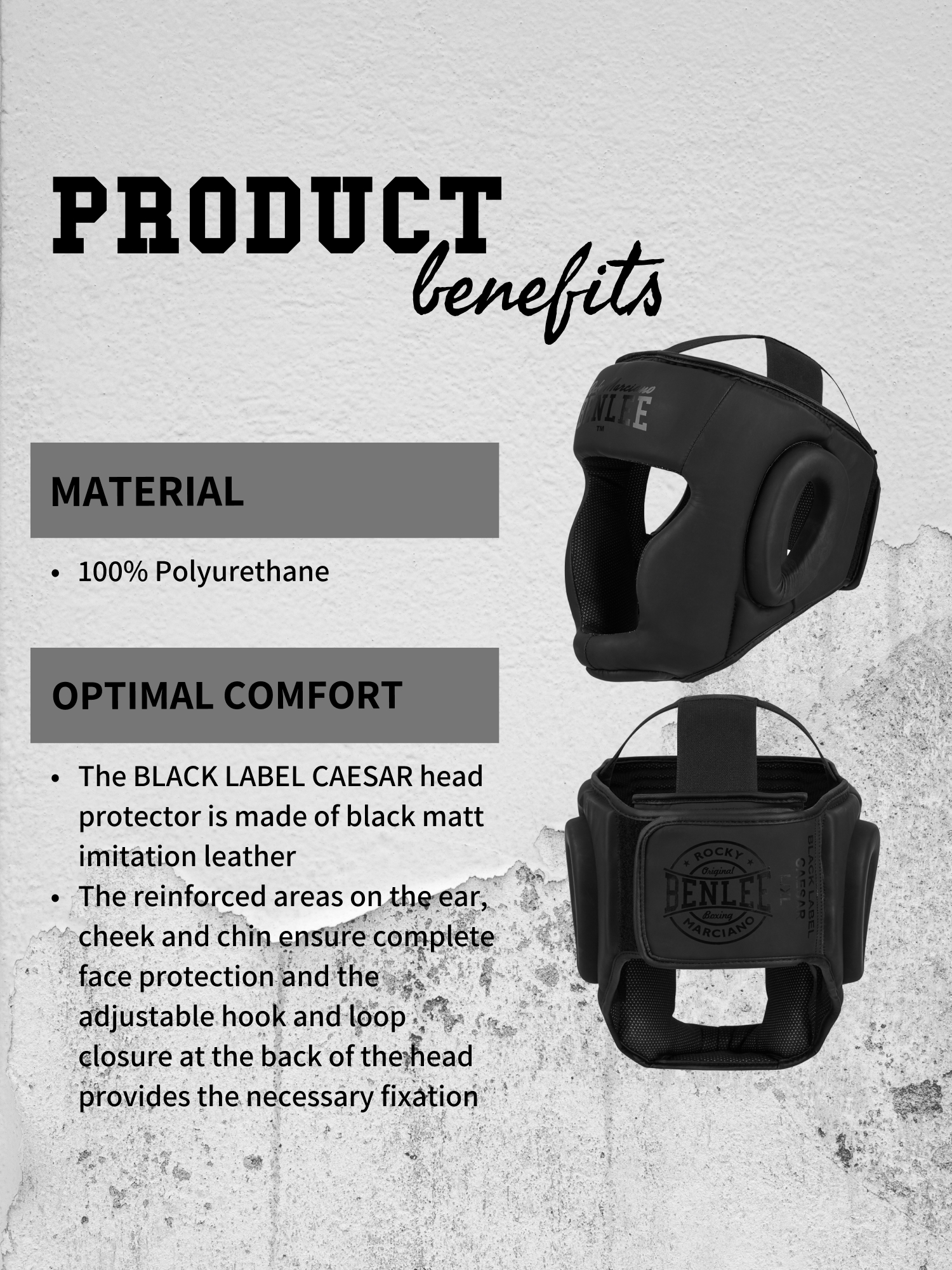 Lonsdale Artificial leather head protection