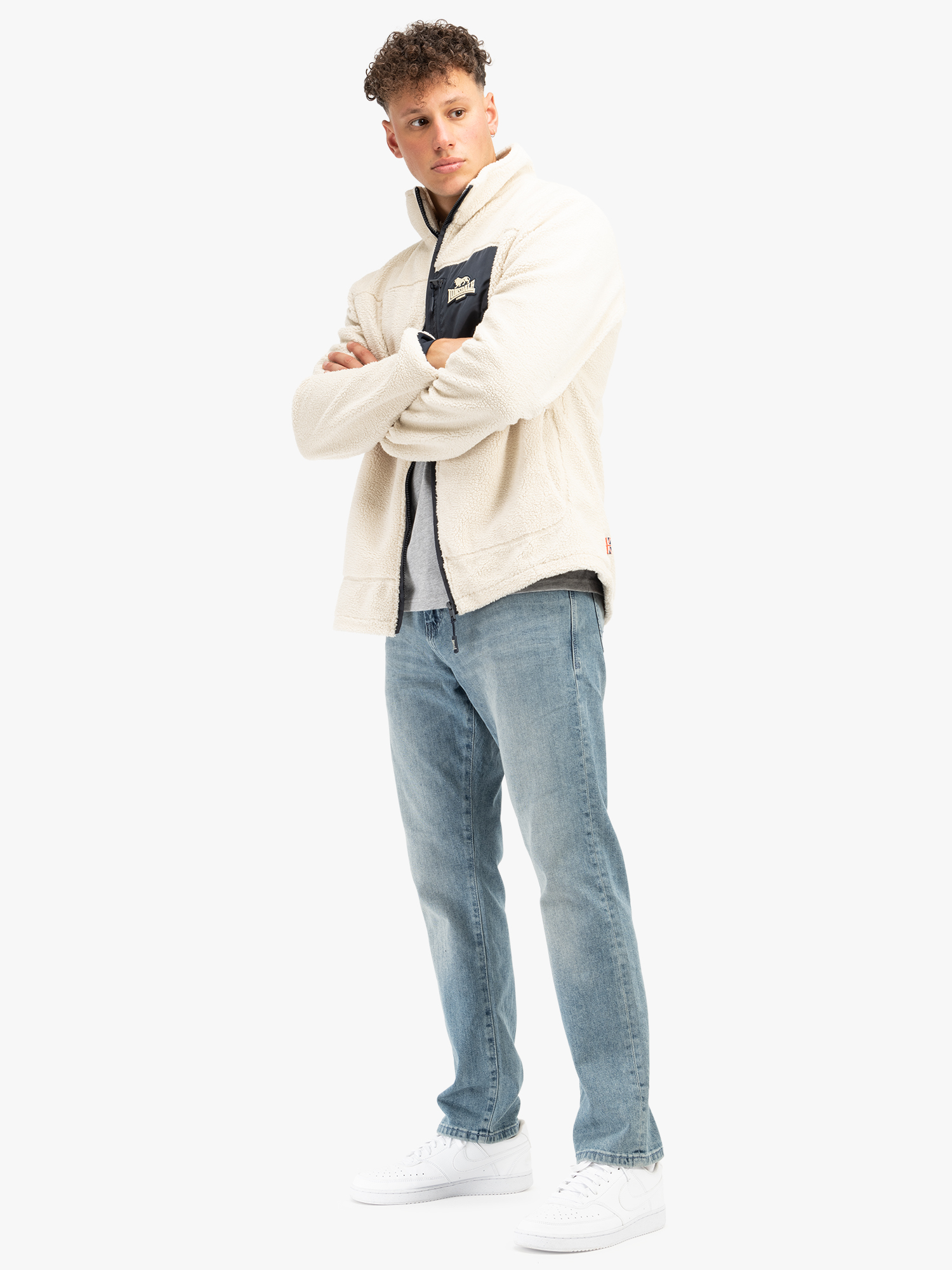 Lonsdale Men's sherpa jacket regular fit