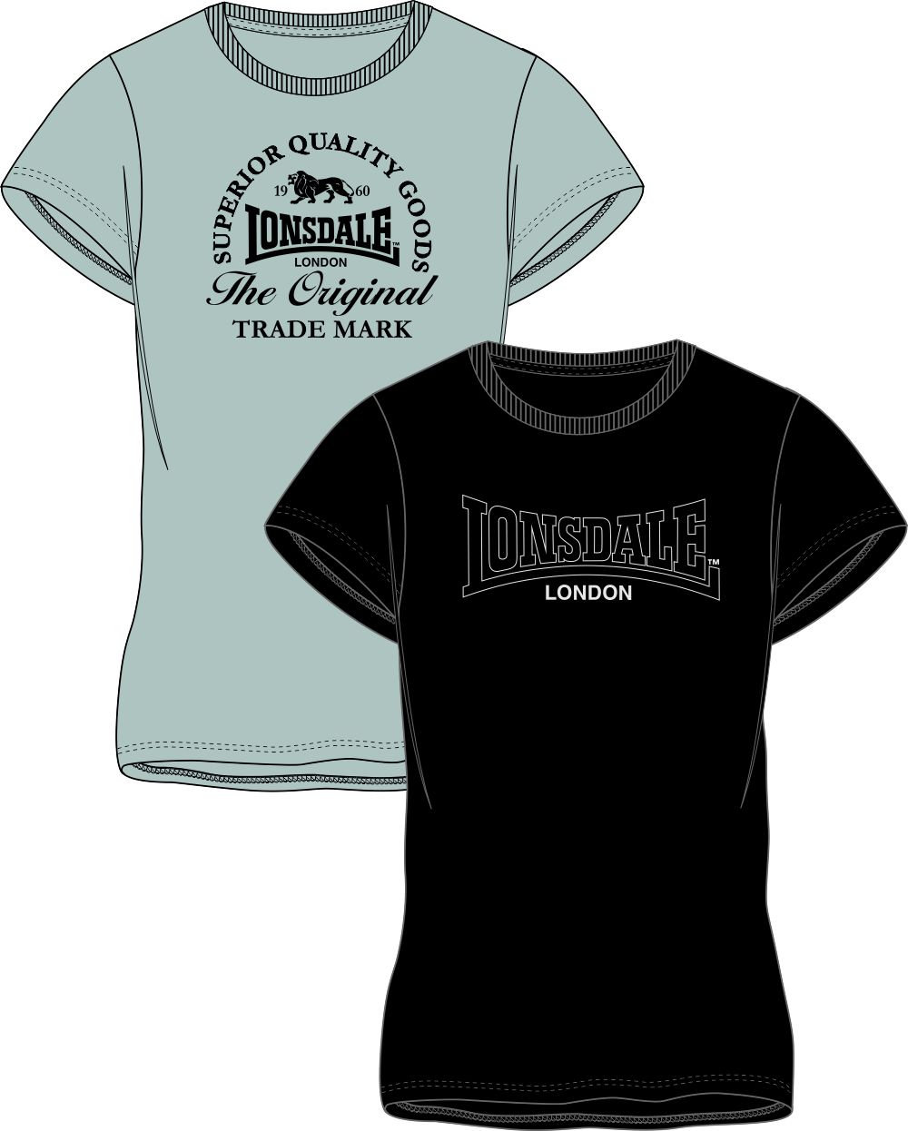 Lonsdale Women's T-shirt Double Pack