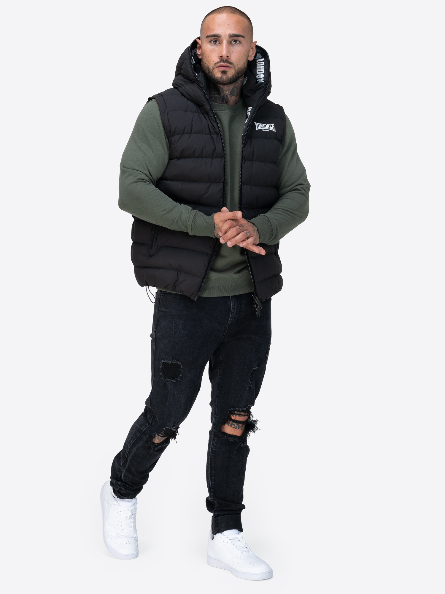 Lonsdale Men's hooded vest regular fit