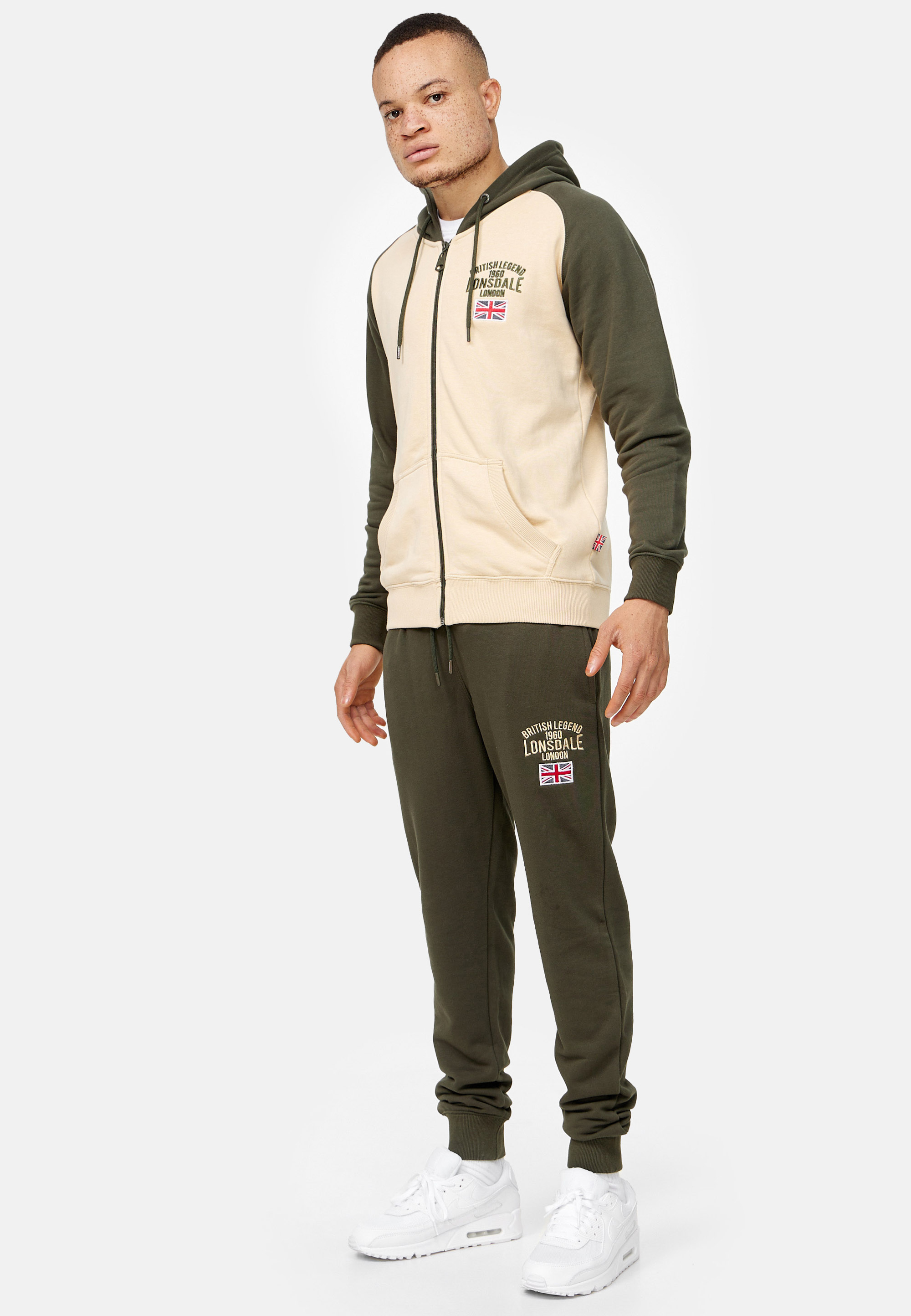 Trening barbati, Lonsdale 117292-Olive/Beige
