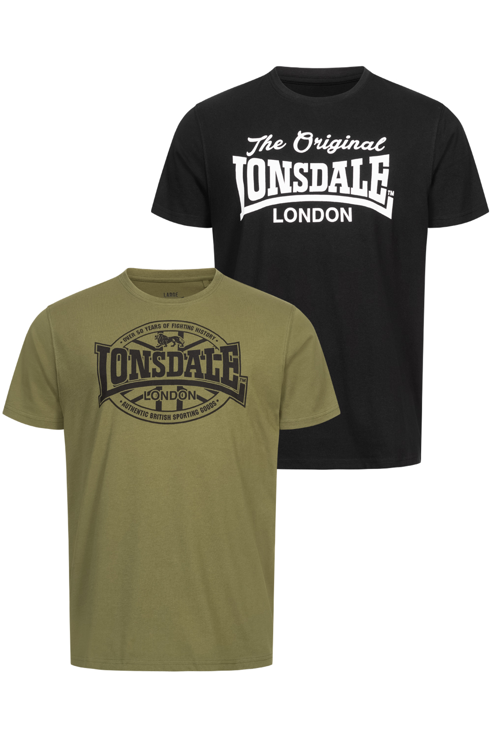 Levně Lonsdale Men's t-shirt regular fit double pack