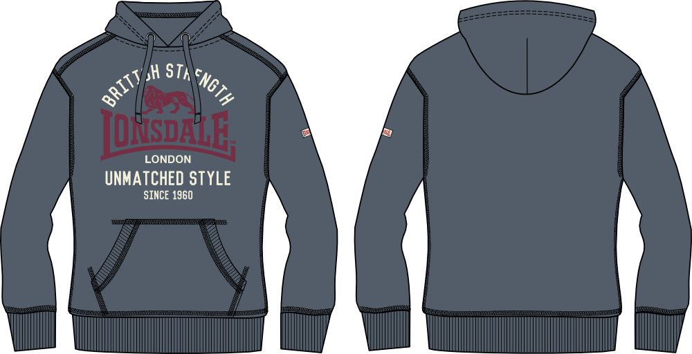 Lonsdale pánská mikina s kapucí