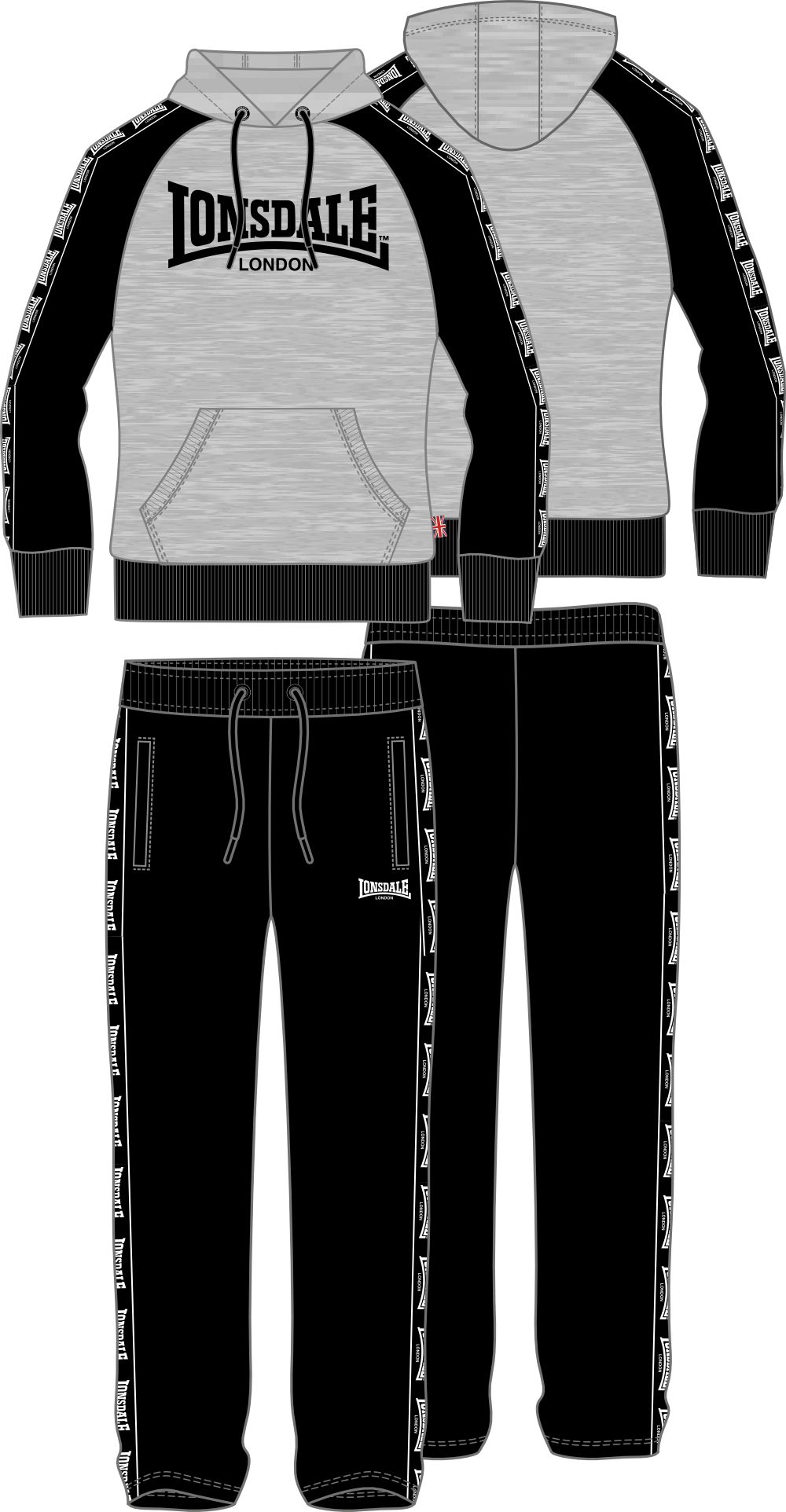 Мъжки анцуг с качулка Lonsdale