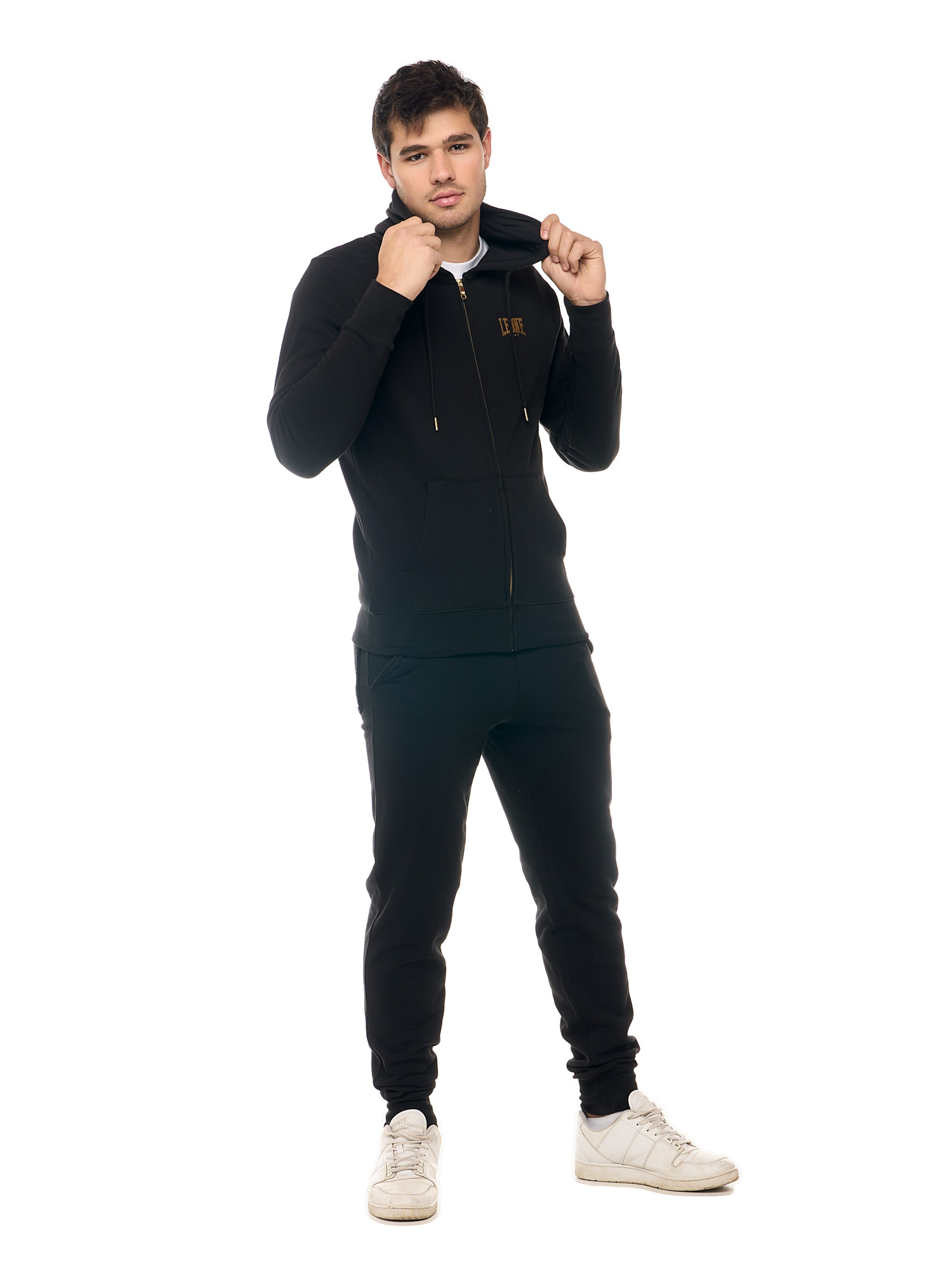 Leone Men&#039;s hooded zipsweat jacket