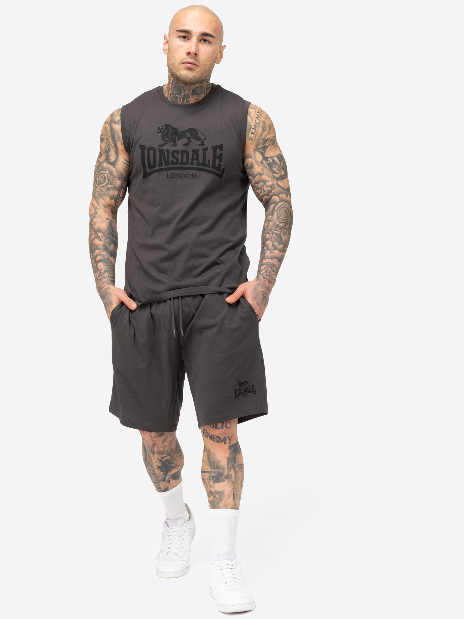 Lonsdale Men's sleeveless t-shirt &amp; shorts set regular fit