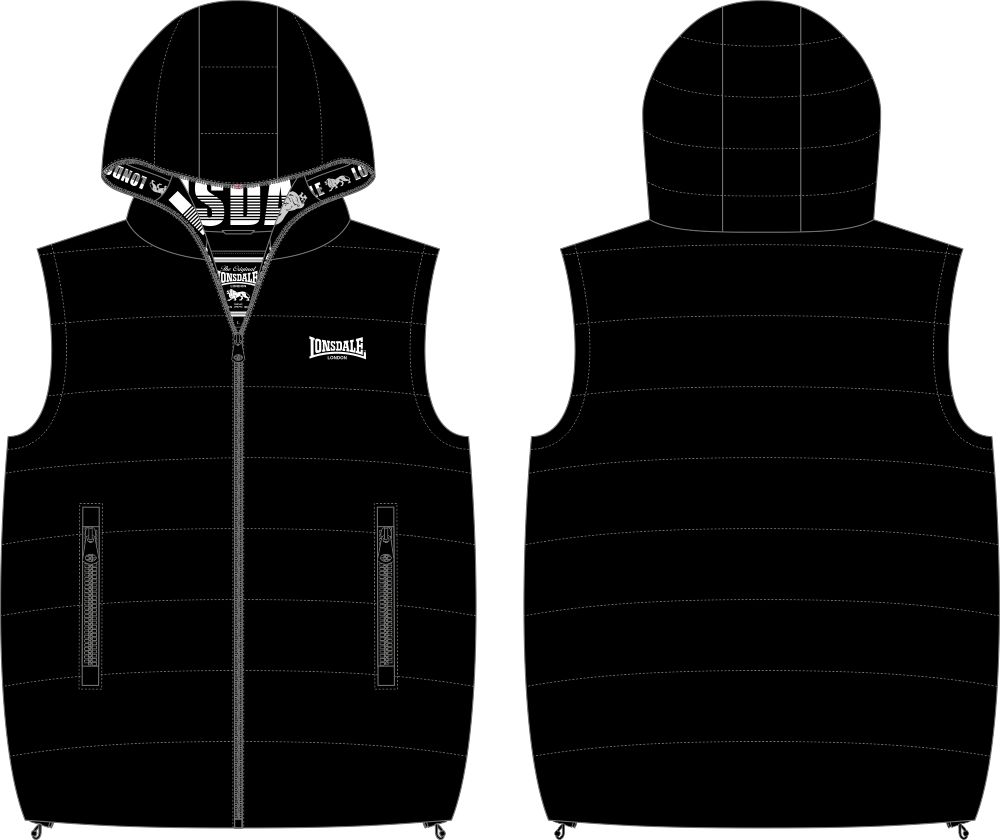 Lonsdale Men&#039;s hooded vest regular fit