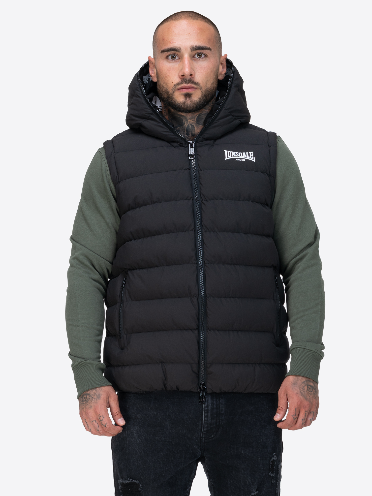 Lonsdale Men's hooded vest regular fit