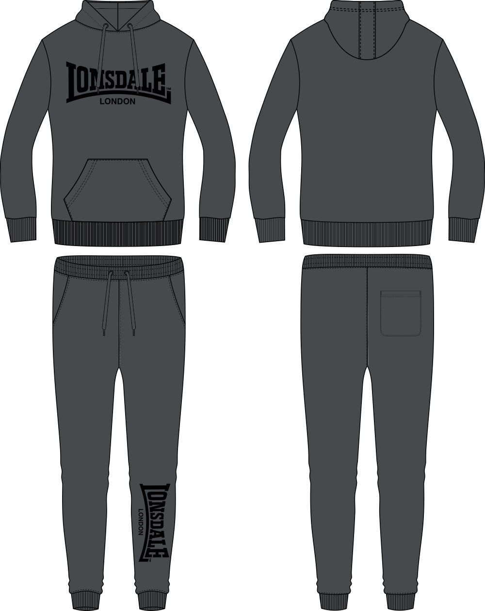 Lonsdale Men's hooded tracksuit slim fit
