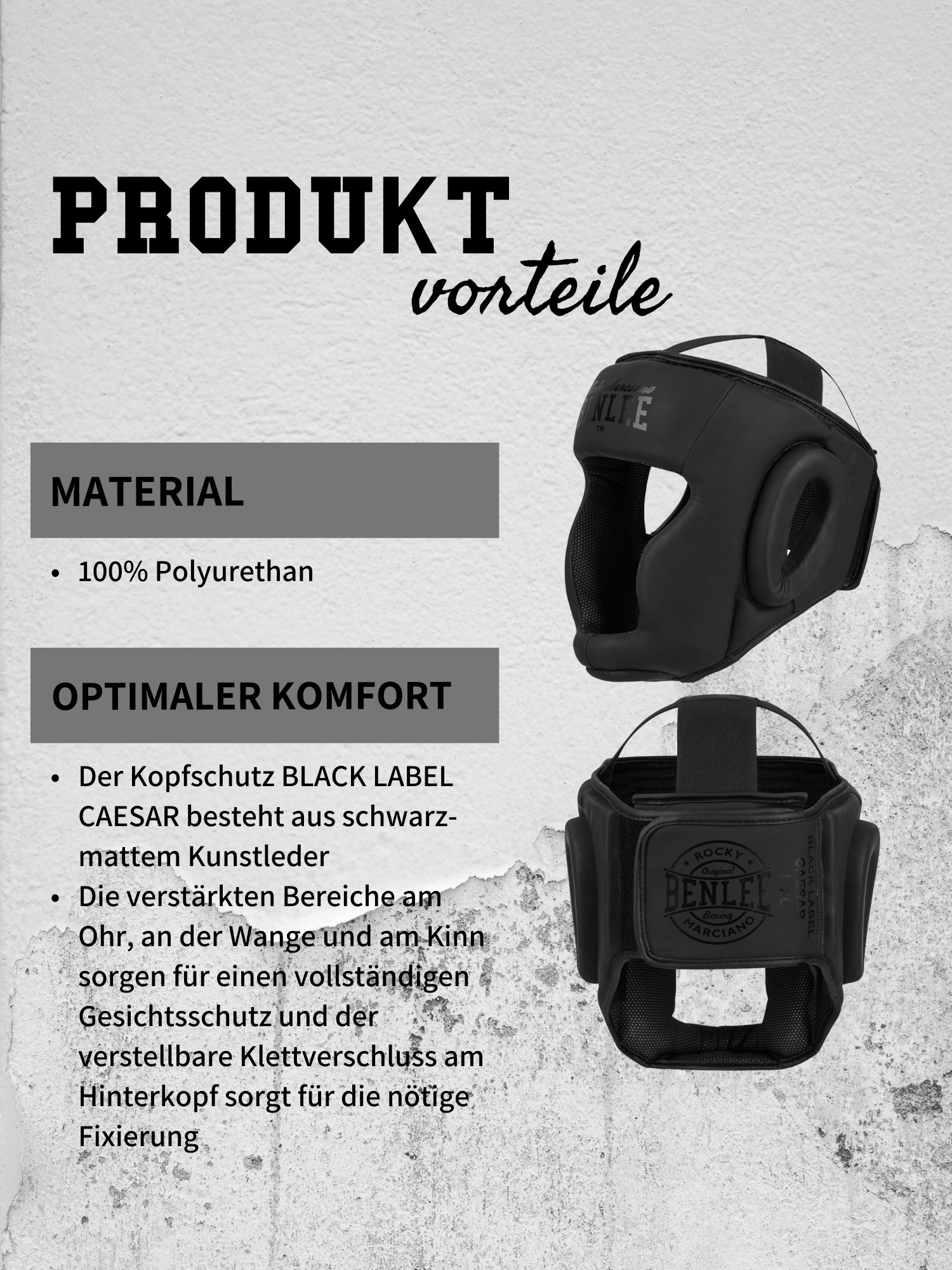 Lonsdale Artificial leather head protection
