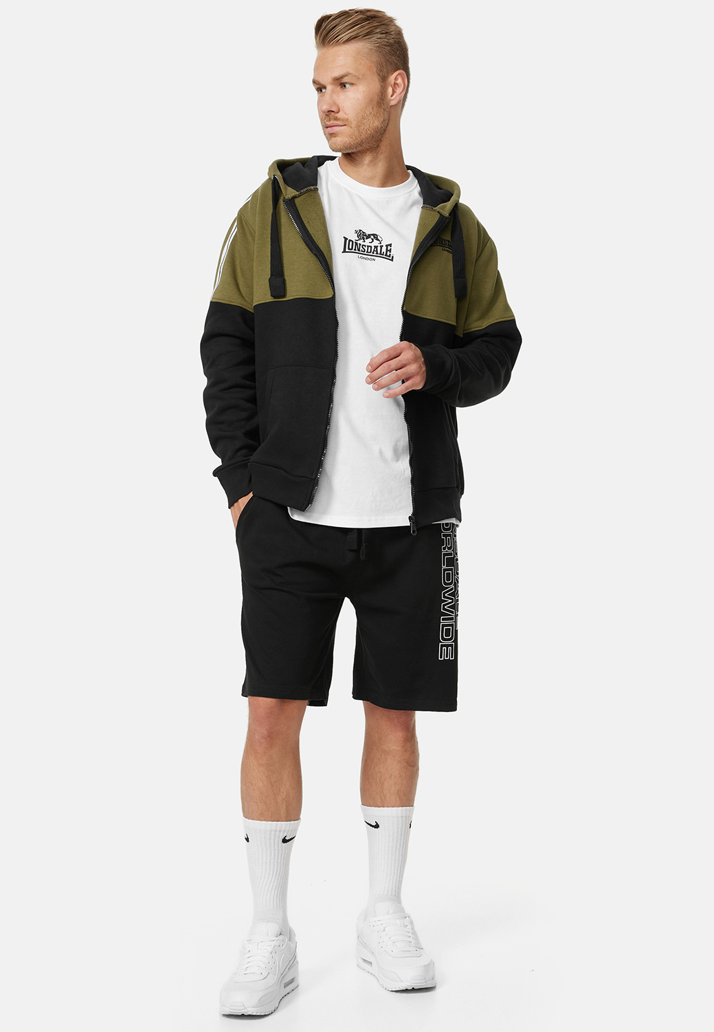 Lonsdale Men&#039;s hooded zipsweat jacket regular fit