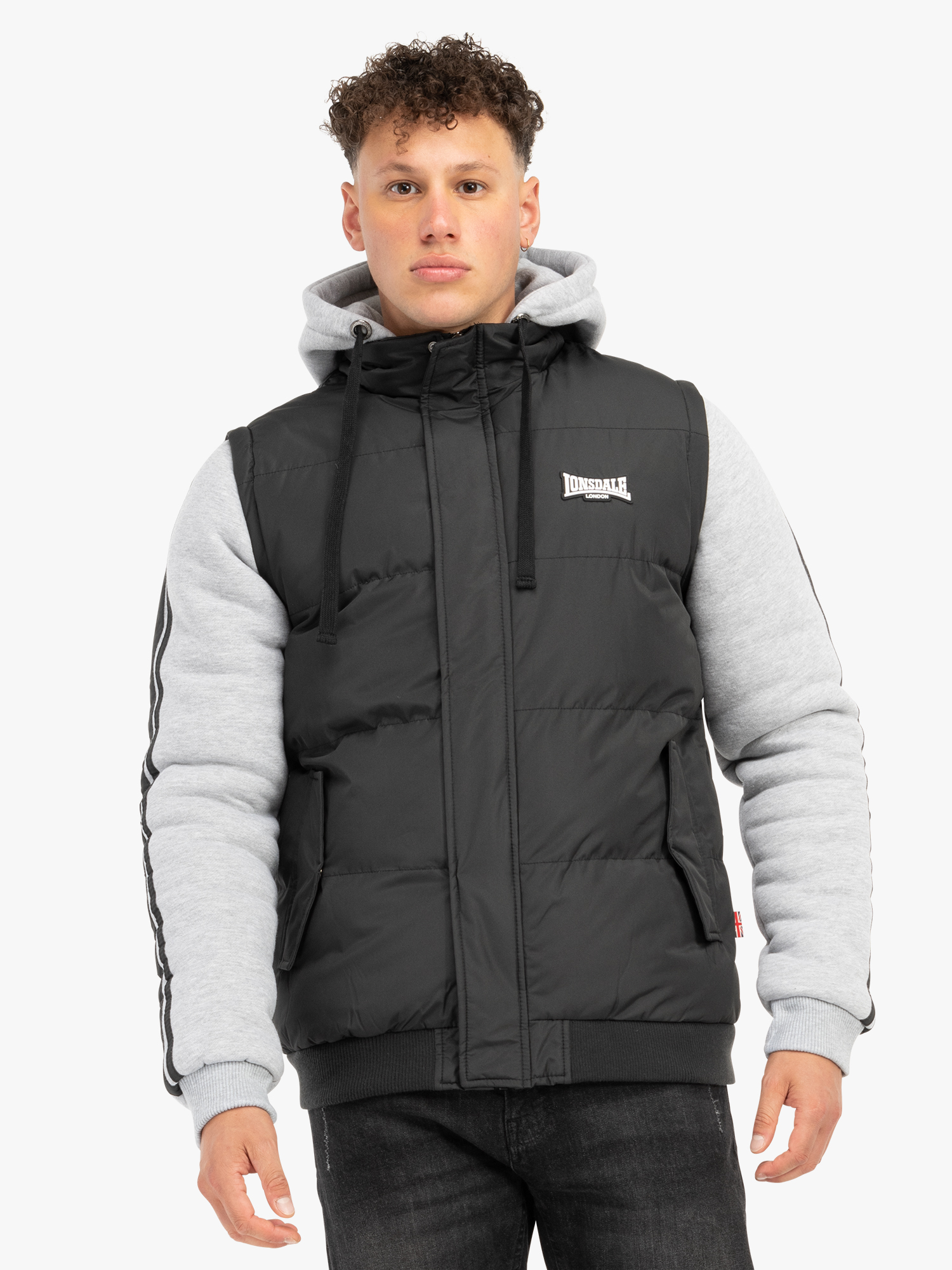 Lonsdale Mens hooded jacket regular fit