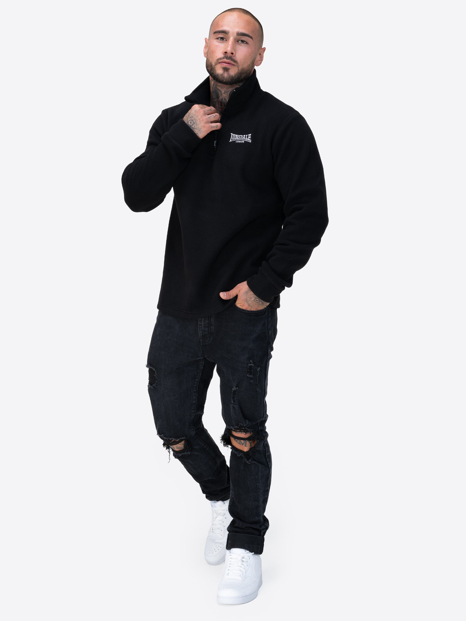 Lonsdale Men&#039;s sweatshirt quarter zip regular fit