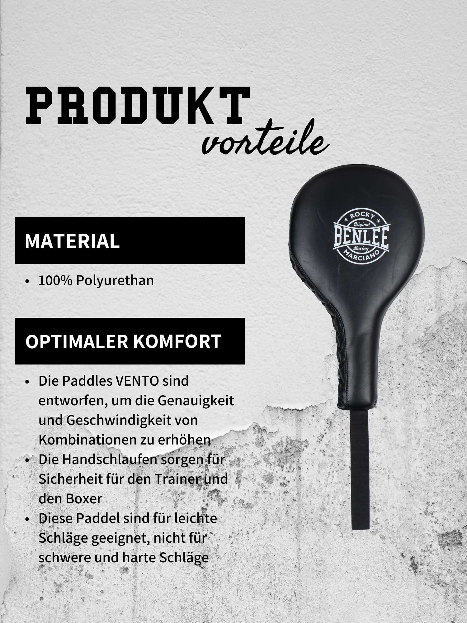 Lonsdale Artificial leather paddles ( 1 pair )