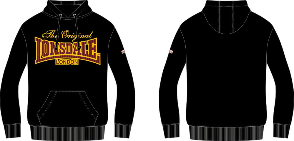 Lonsdale Mens hooded sweatshirt regular fit