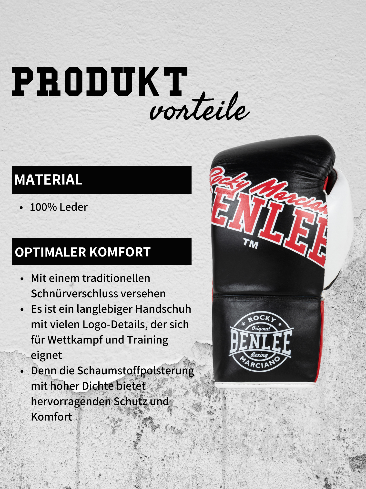 Kožené boxerské rukavice Benlee