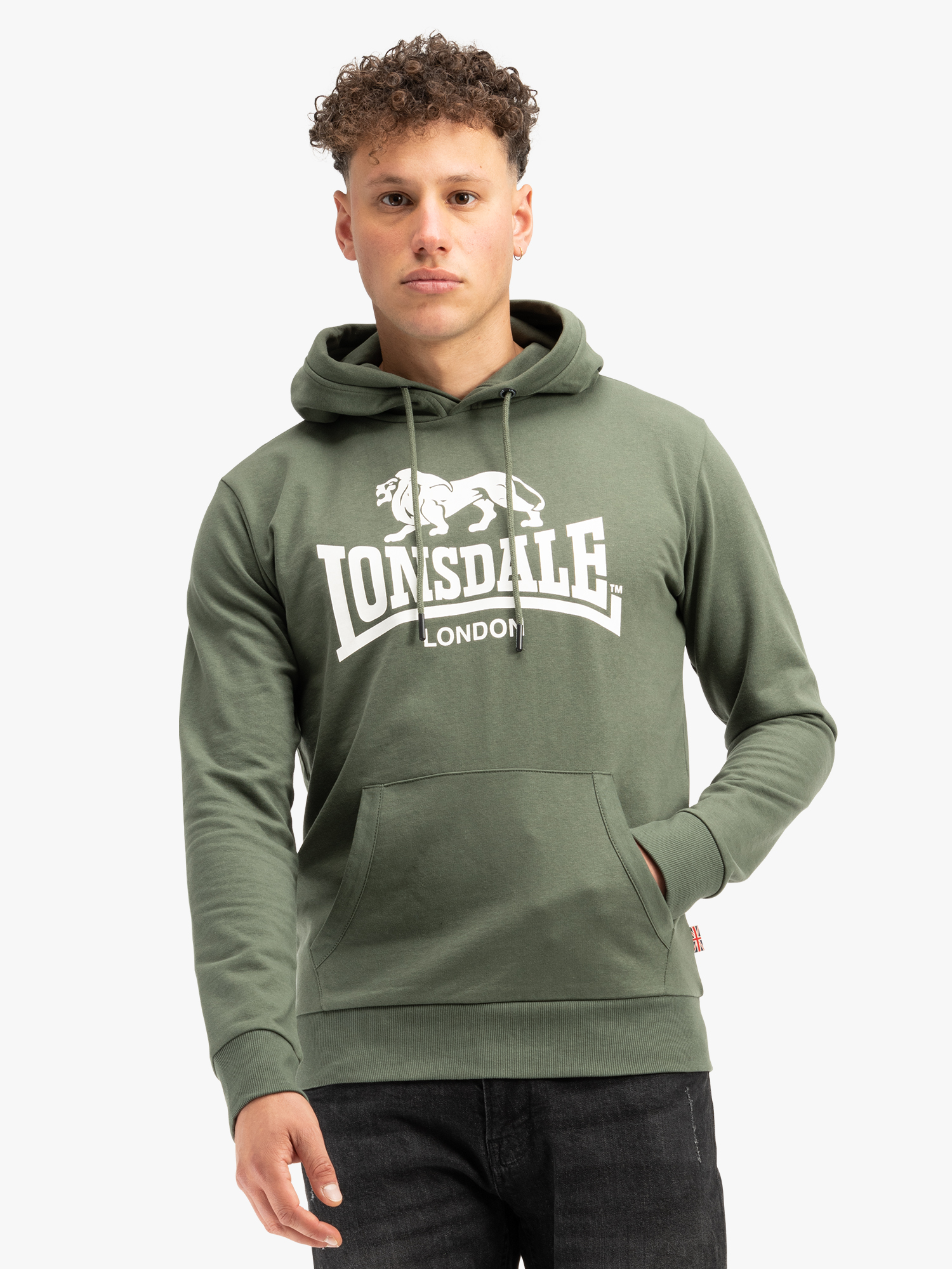 Hanorac bărbați Lonsdale 117033-Green/White