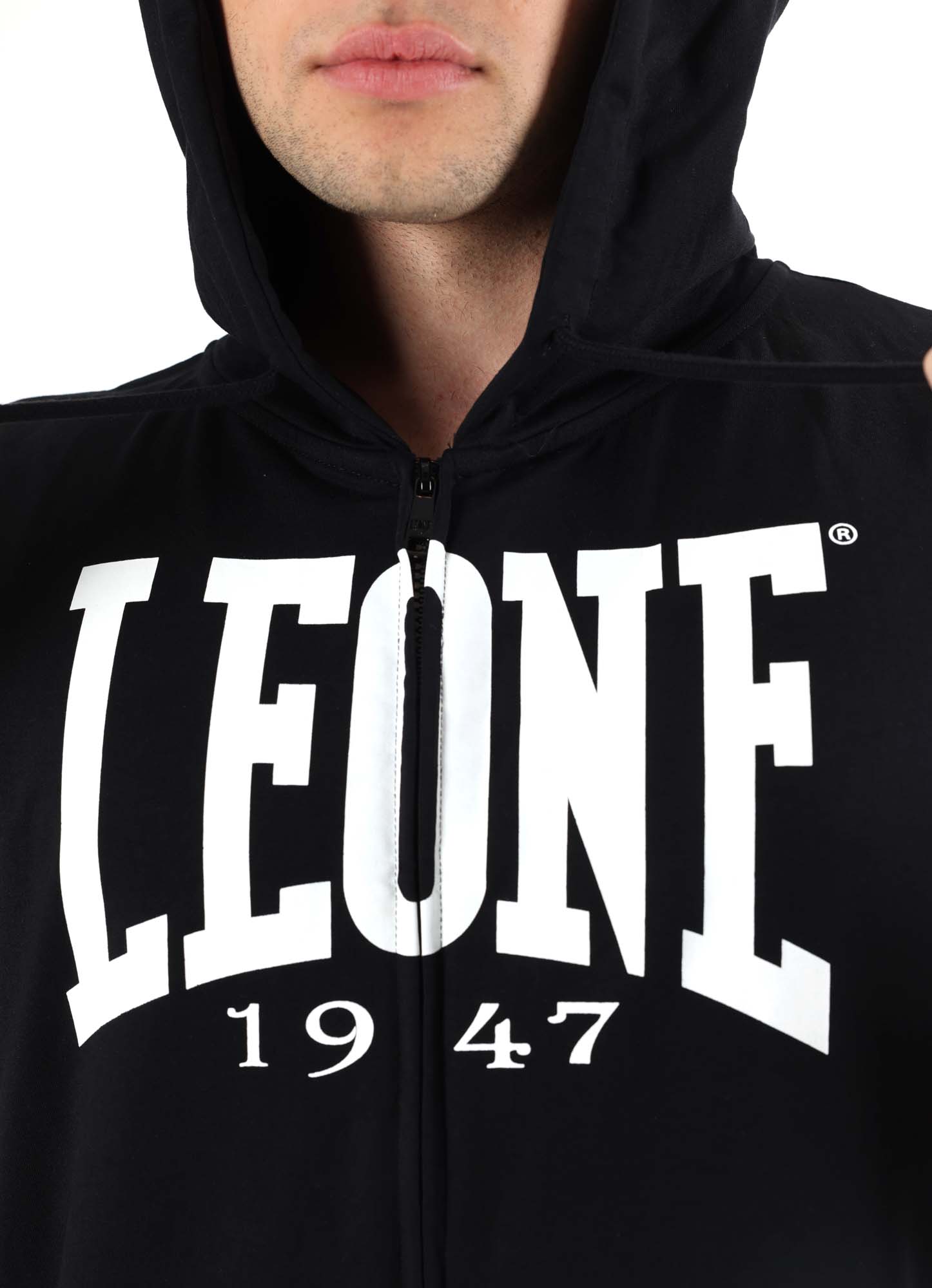 Leone Men's sleeveless hoodie with zipper