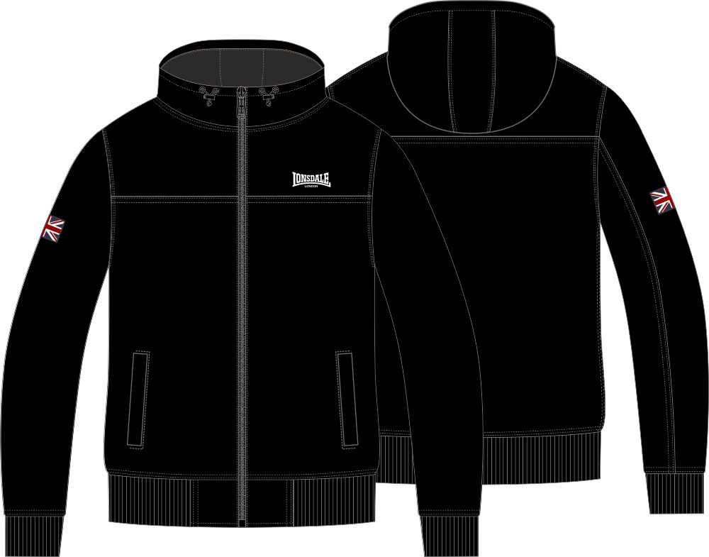 Lonsdale Mens hooded jacket regular fit
