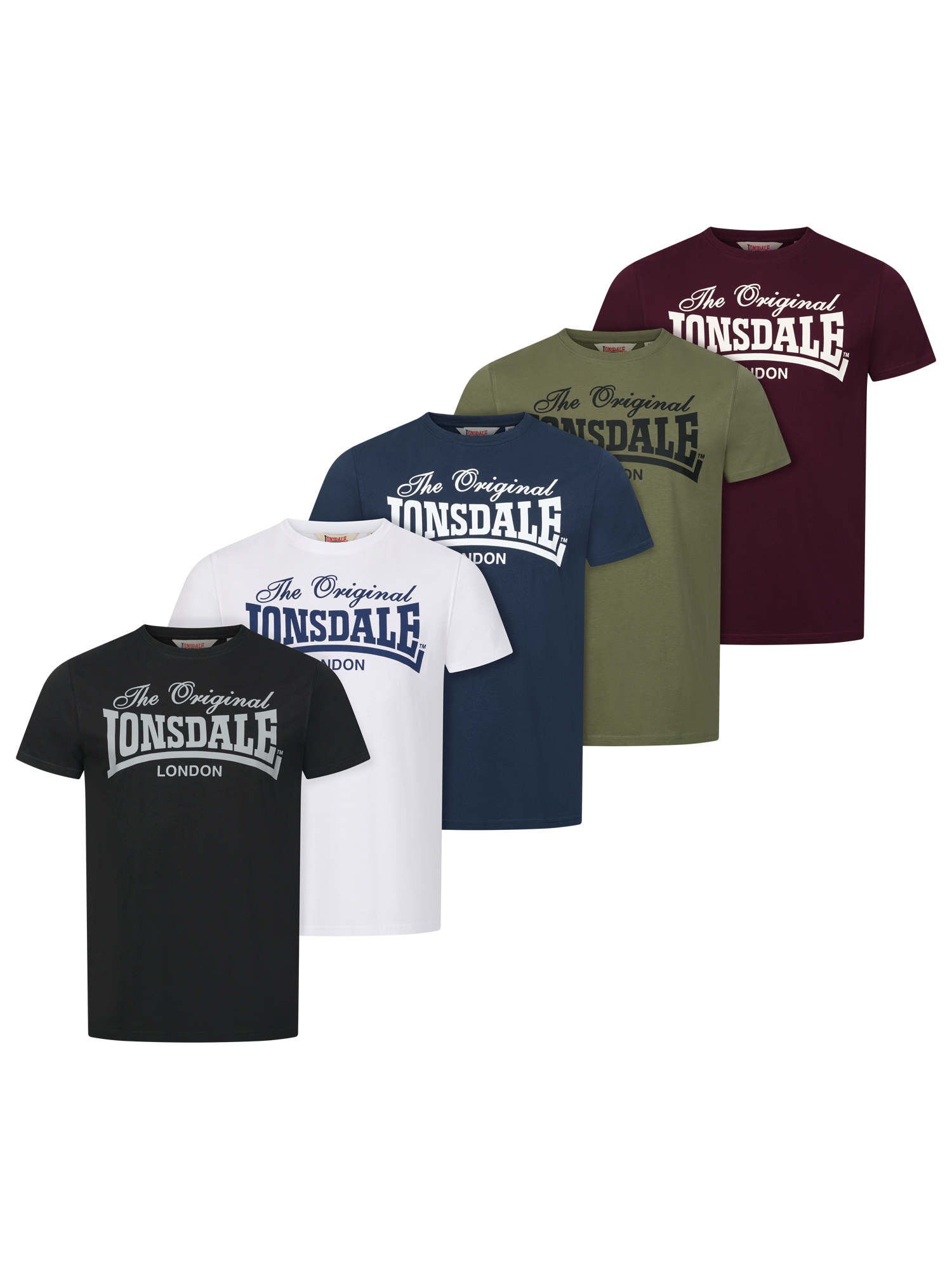 Lonsdale Men's t-shirt regular fit five pack