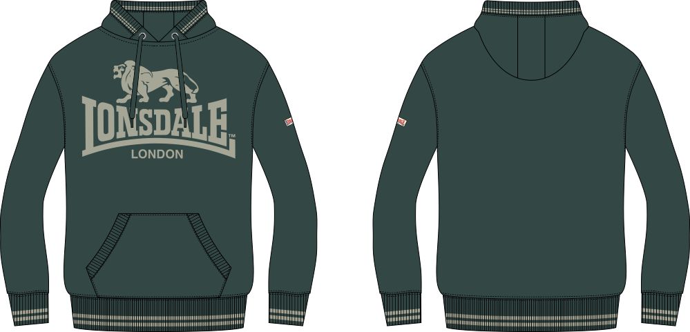 Lonsdale Mens hooded sweatshirt regular fit