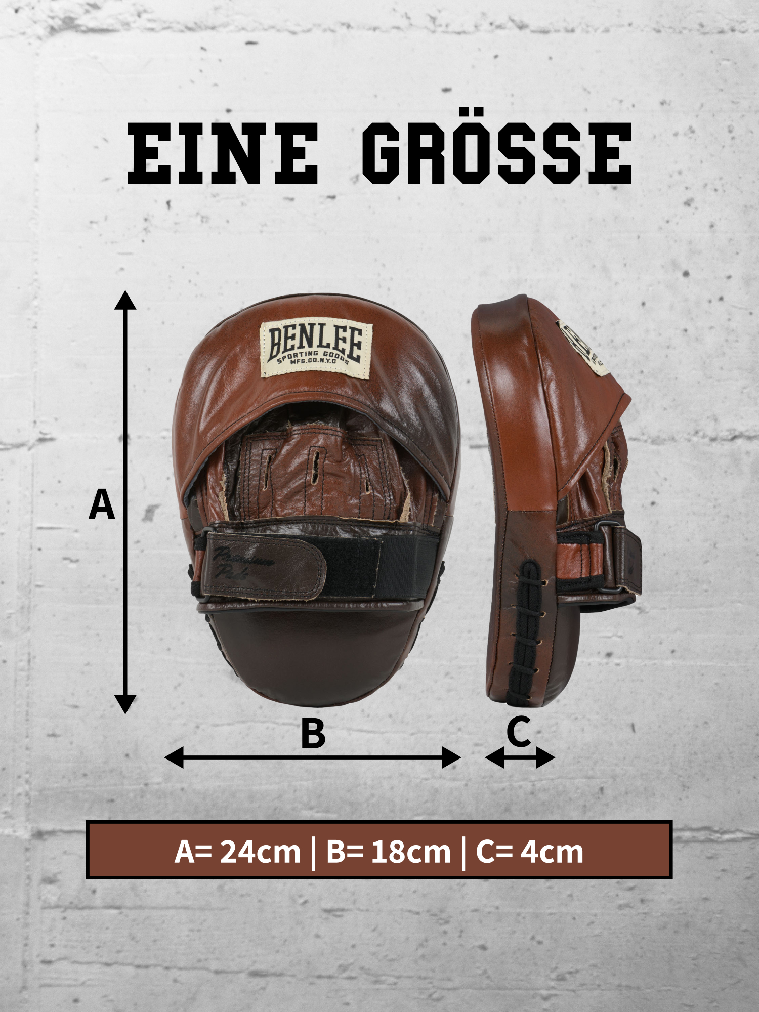 Lonsdale Leather hook & jab pad (1 pair)
