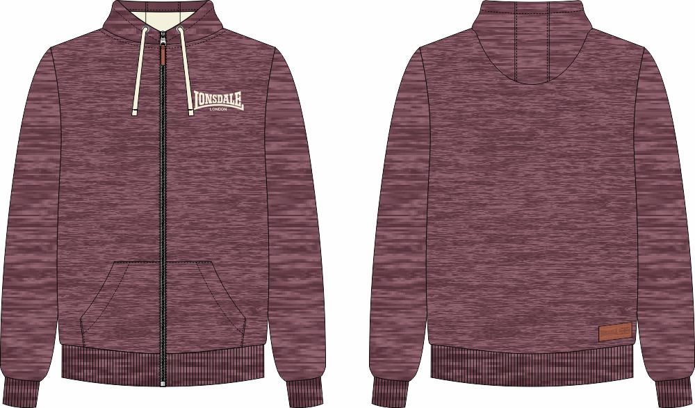 Lonsdale pánska mikina na zips s kapucňou