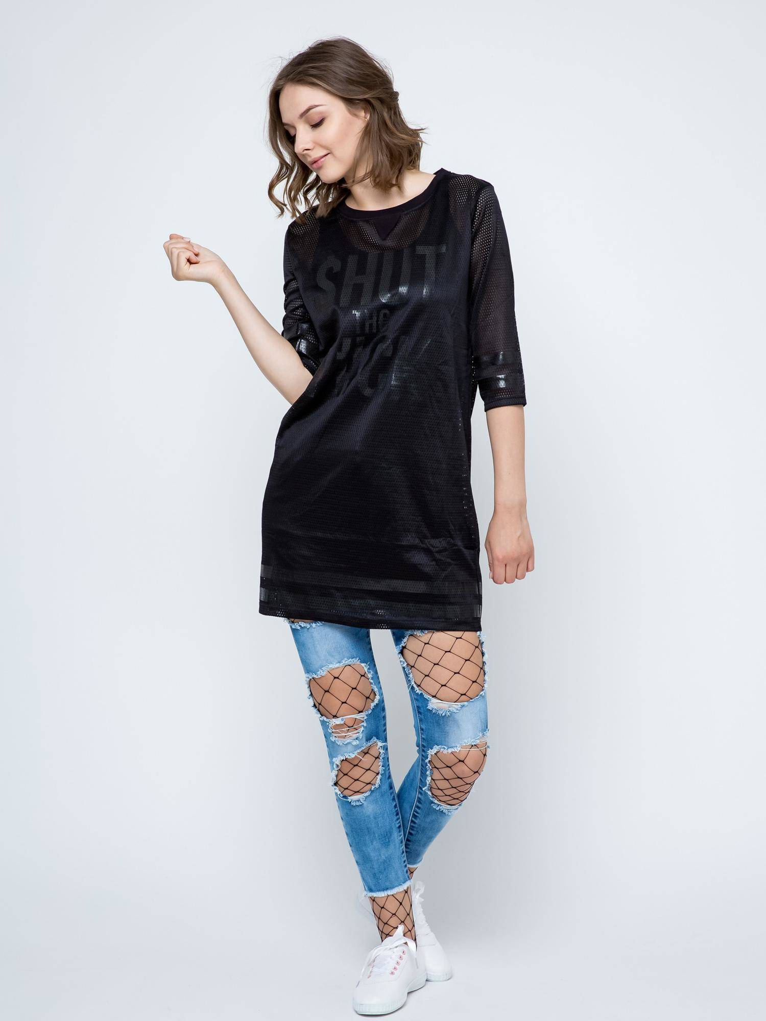 Blouse black Yups amu0366. R21