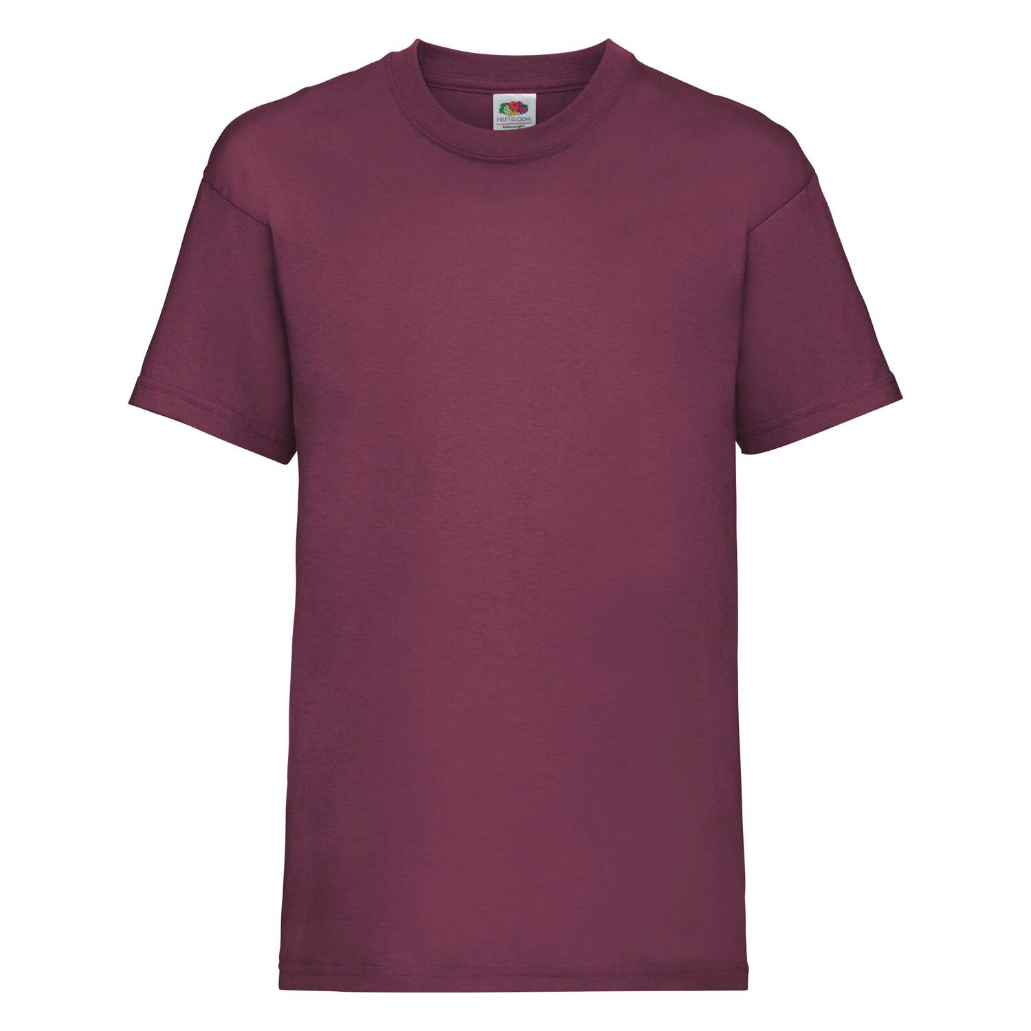 Burgundy Fruit of the Loom Cotton T-shirt