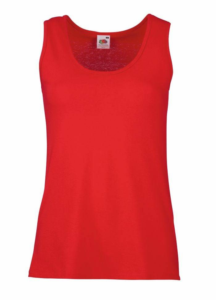 Valueweight Vest Fruit of the Loom Women's Red T-shirt