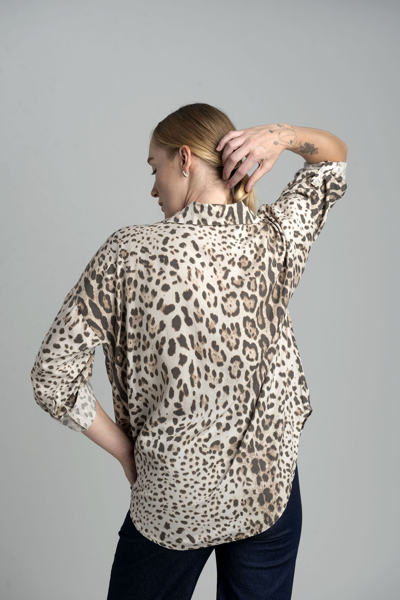 Beige blouse with spots