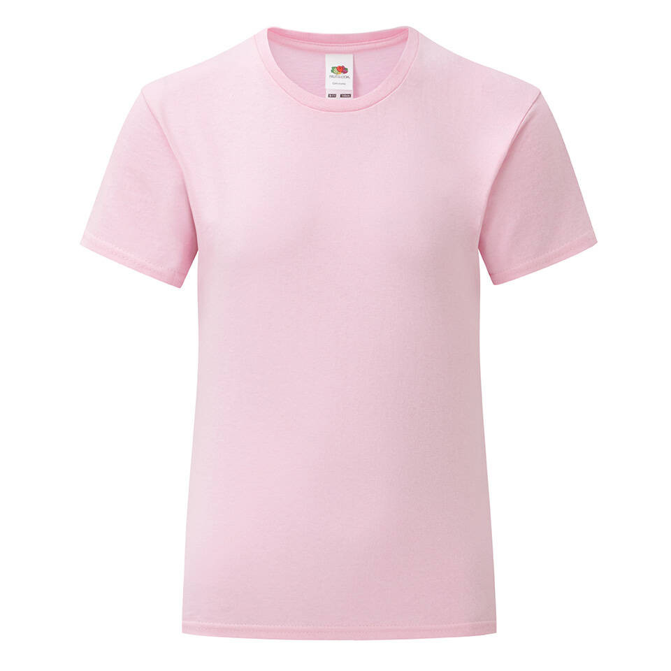 Pink Girls' T-shirt Iconic Fruit of the Loom