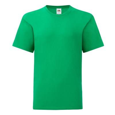 Green children's t-shirt in combed cotton Fruit of the Loom
