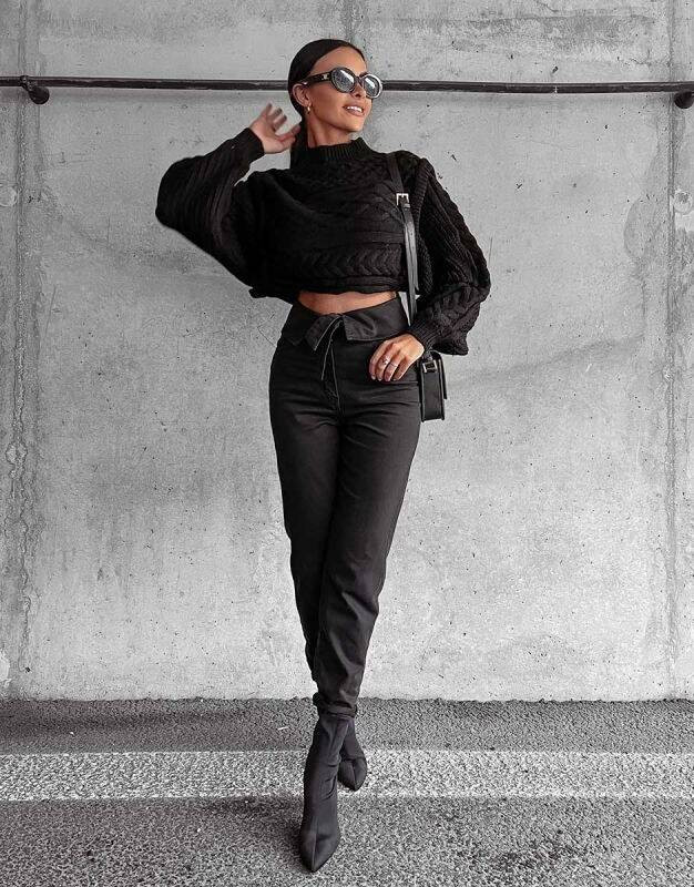 Black turtleneck sweater OLAVOGA OSLO 2023