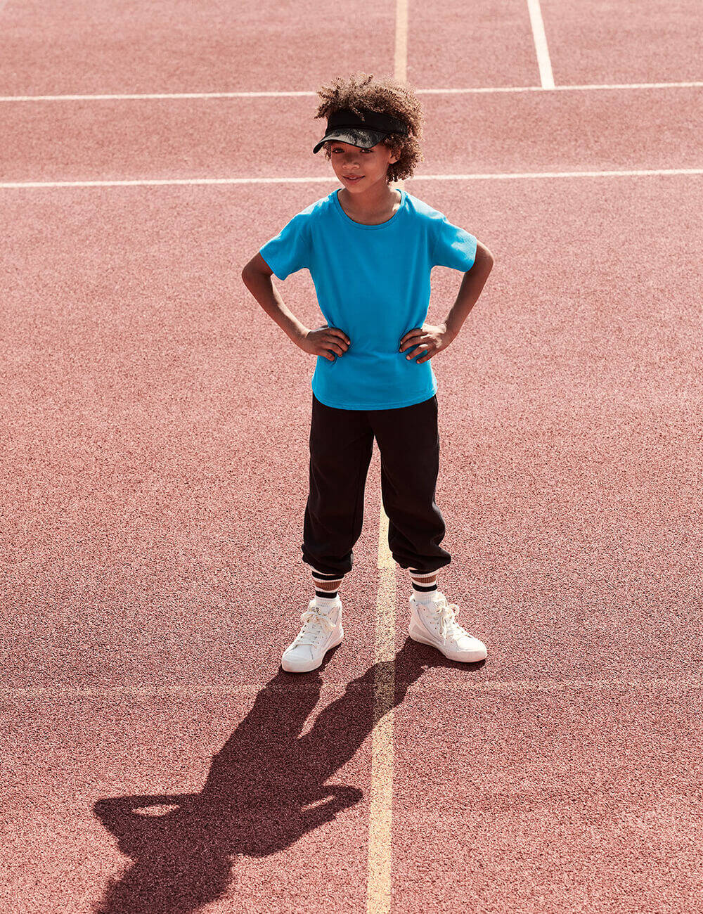 Blue children's t-shirt in combed cotton Fruit of the Loom