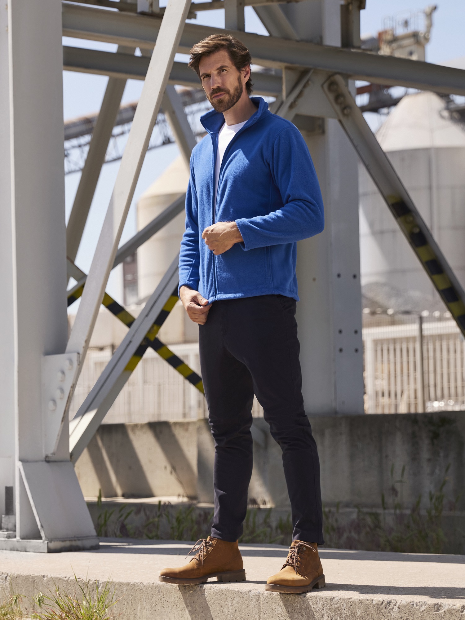 Men's fleece with long zipper 100% polyester, non-pilling fleece 320g