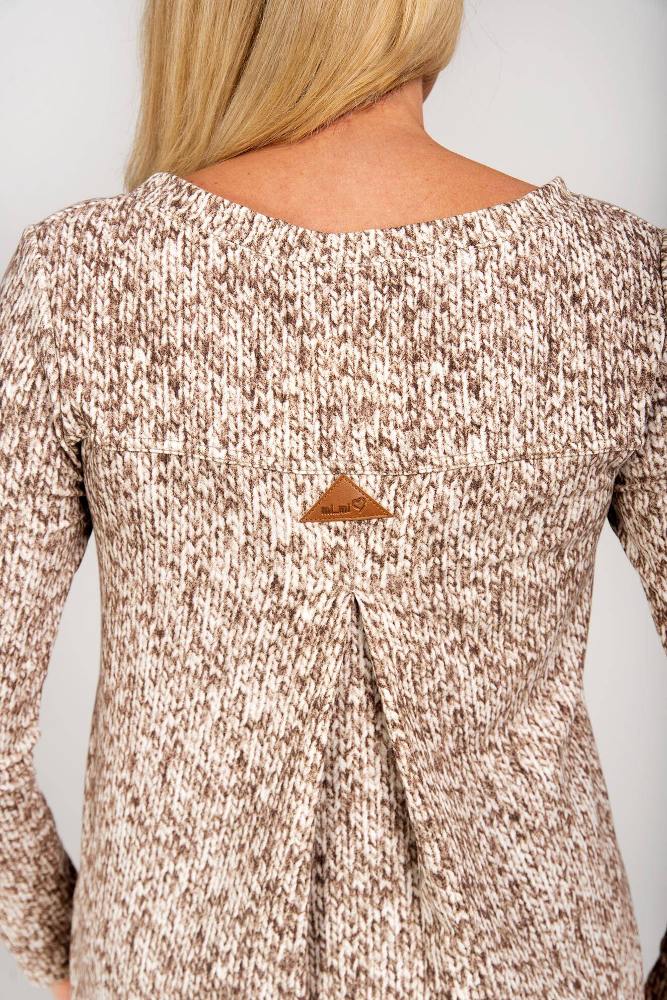 Purple blouse with sweater print mi... Me