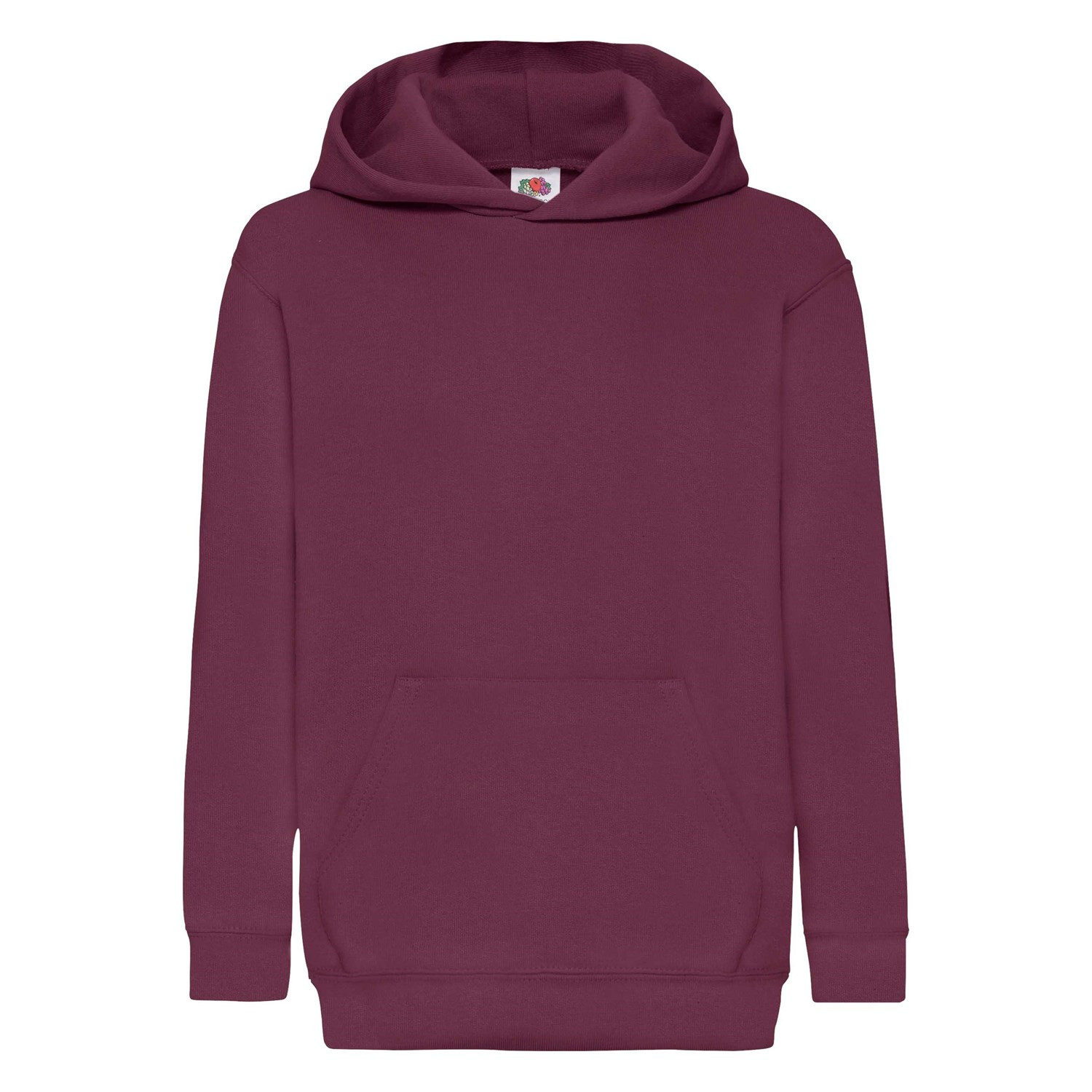 Burgundy children&#039;s sweatshirt Classic kangaroo Fruit of the Loom