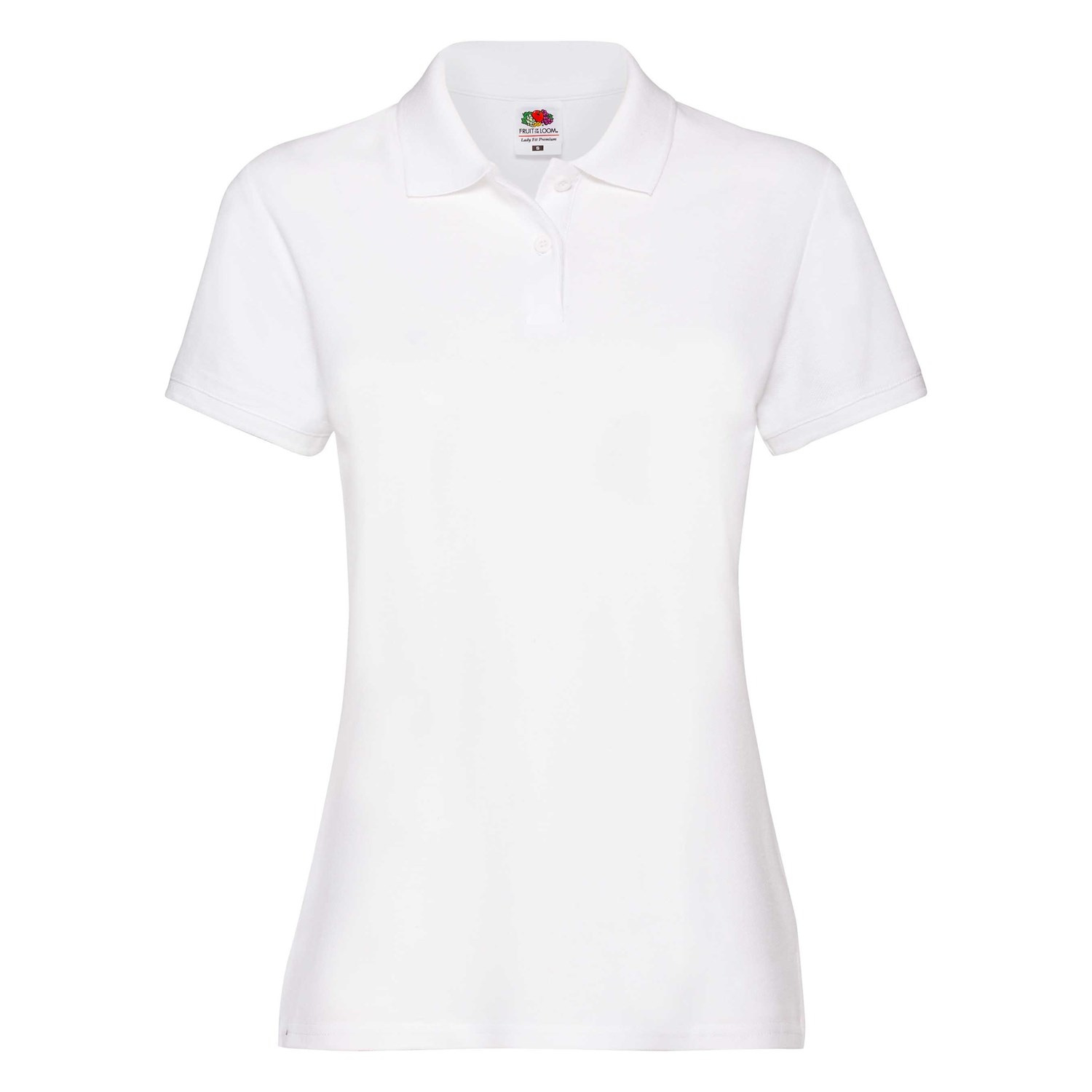 White Women's Shirt Polo Fruit of the Loom