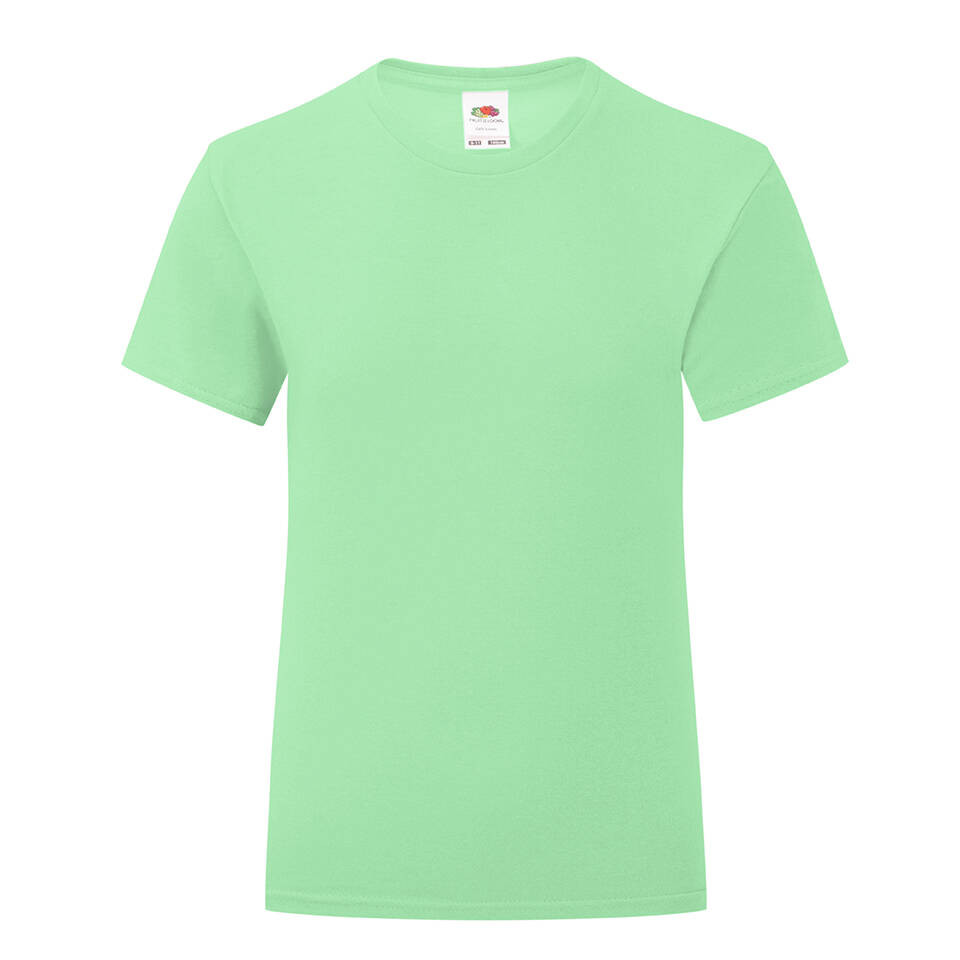 Iconic Fruit of the Loom Girls' Mint T-shirt