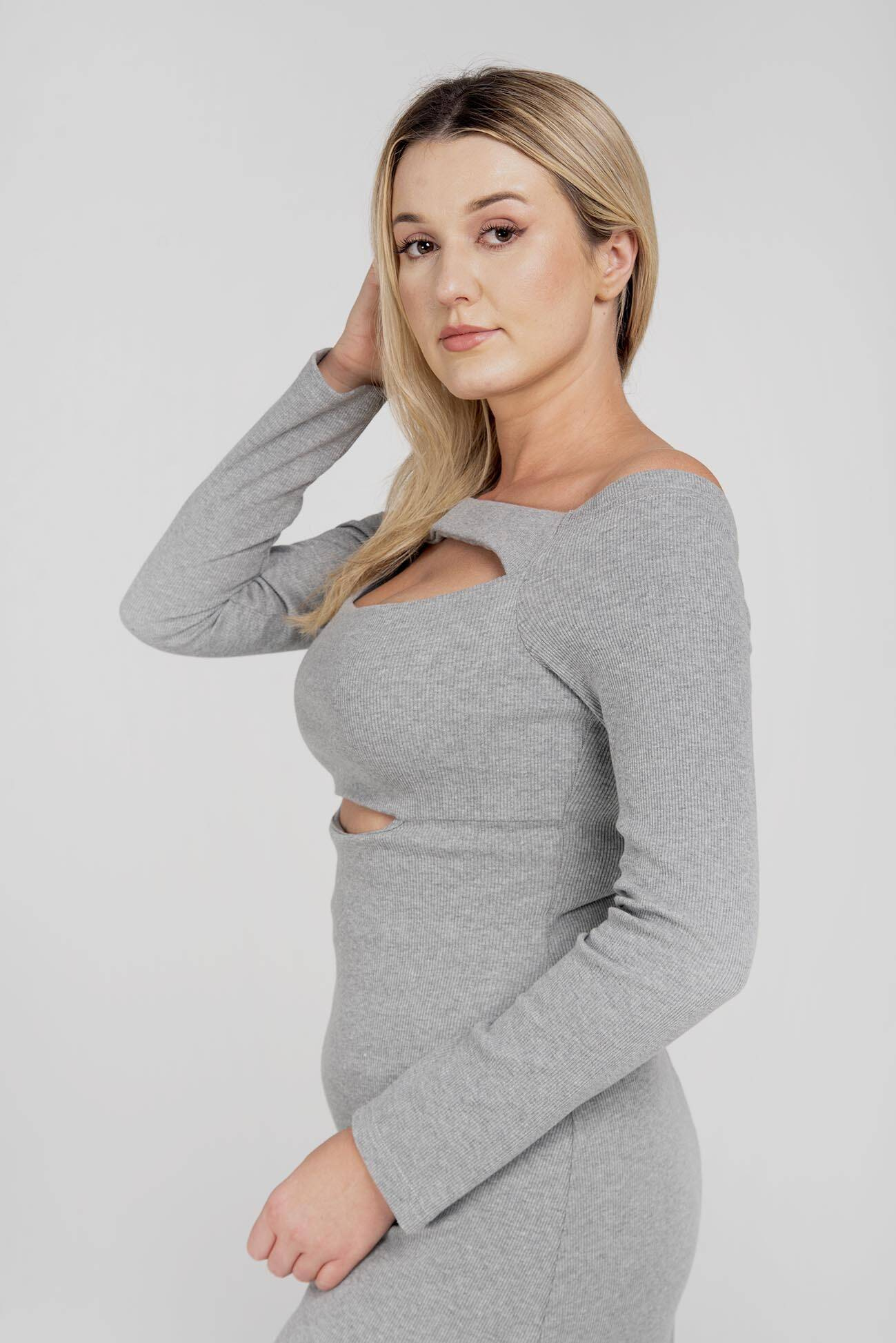 Grey pencil dress By o la la