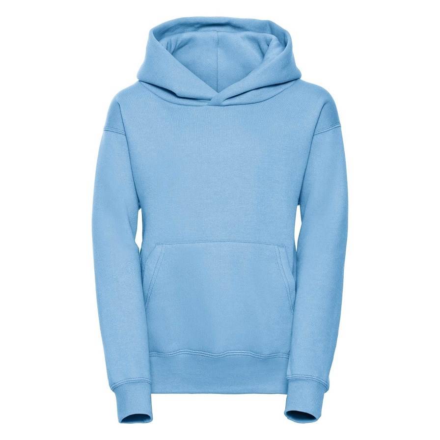 Błękitna bluza dziecięca z kapturem Hooded Sweatshirt Russell