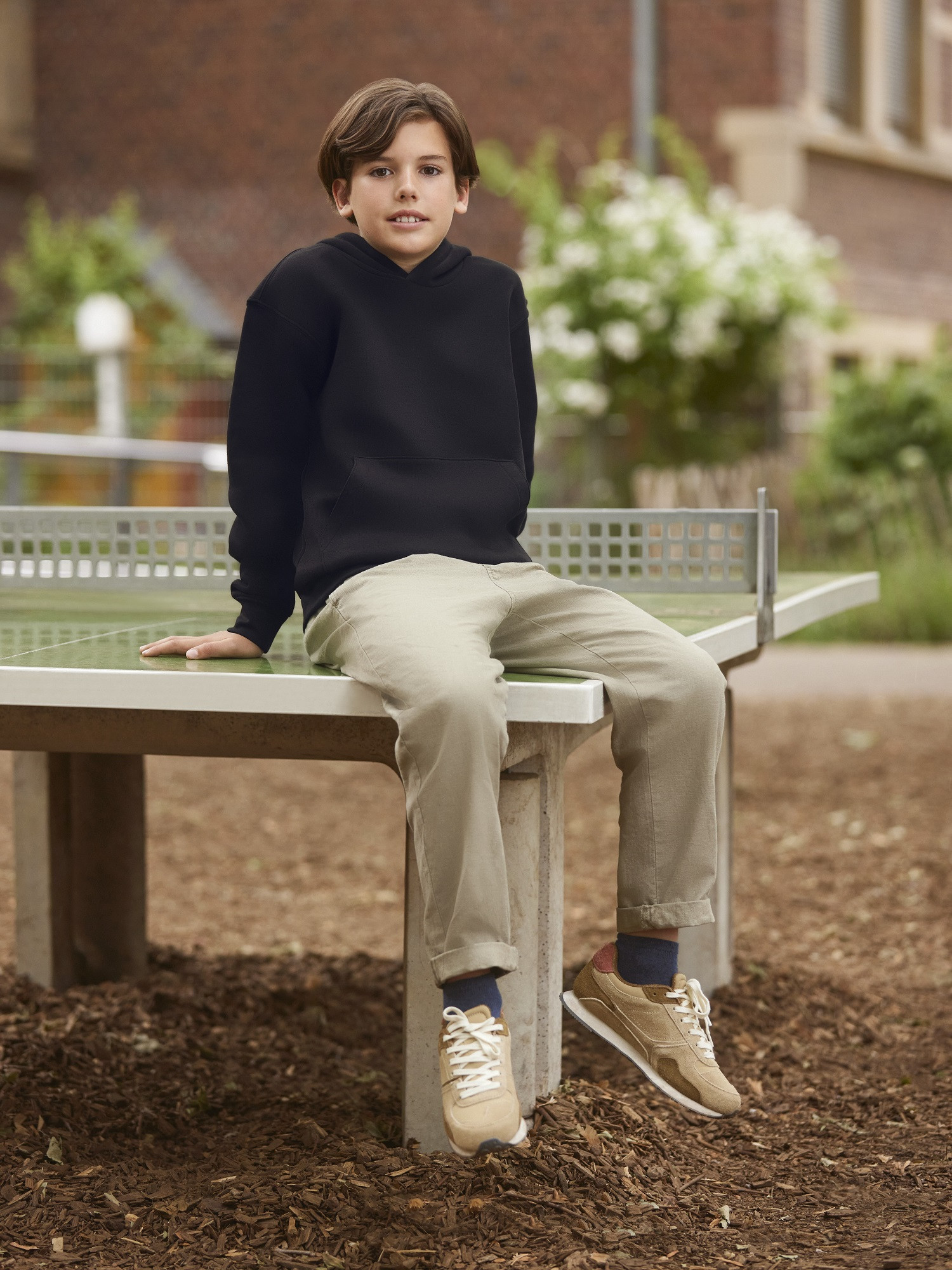 Black children&#039;s hoodie Authentic Russell