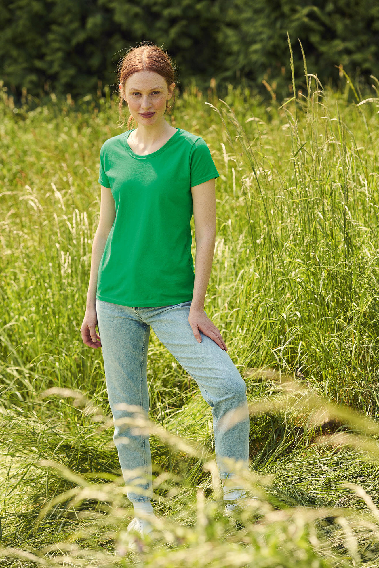 Valueweight Fruit of the Loom Green T-shirt
