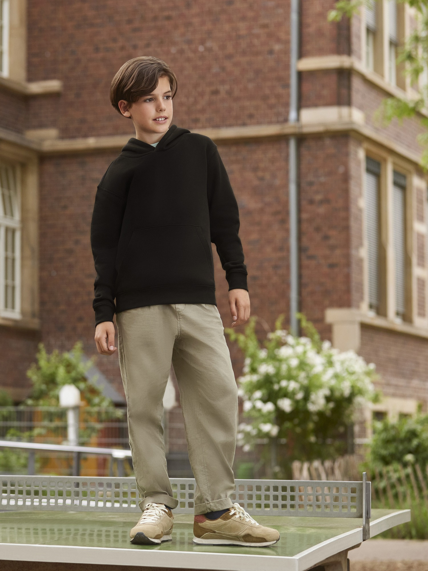 Black children&#039;s hoodie Authentic Russell