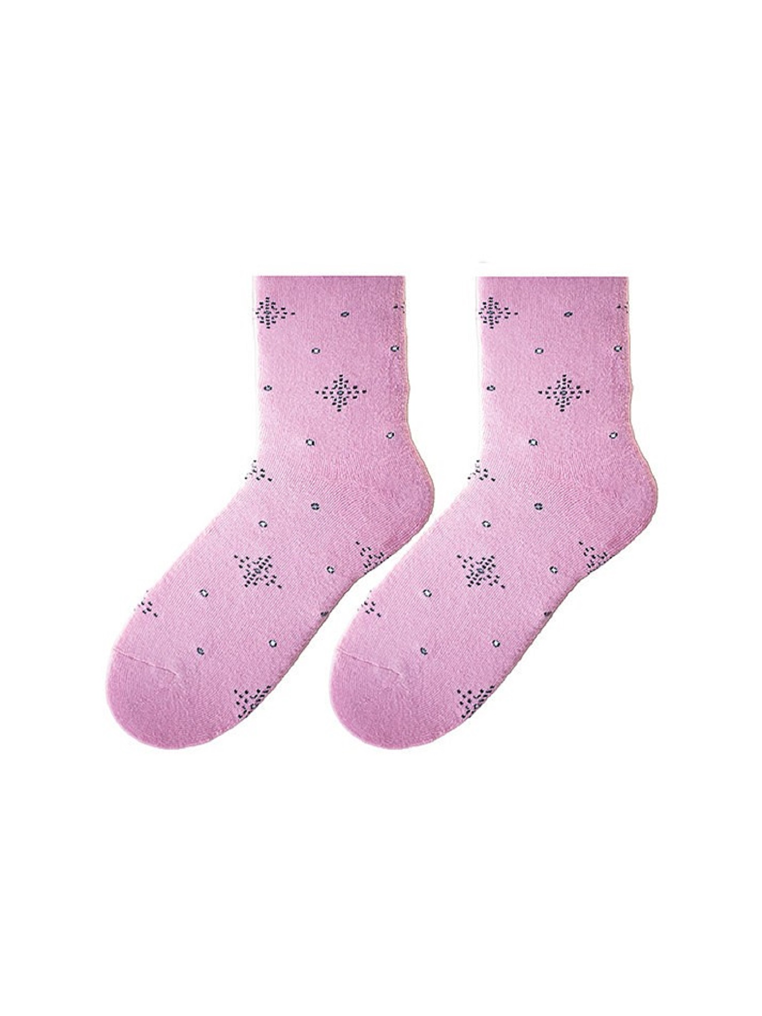 Levně Bratex D-060 women's winter socks pattern 36-41 pink 034