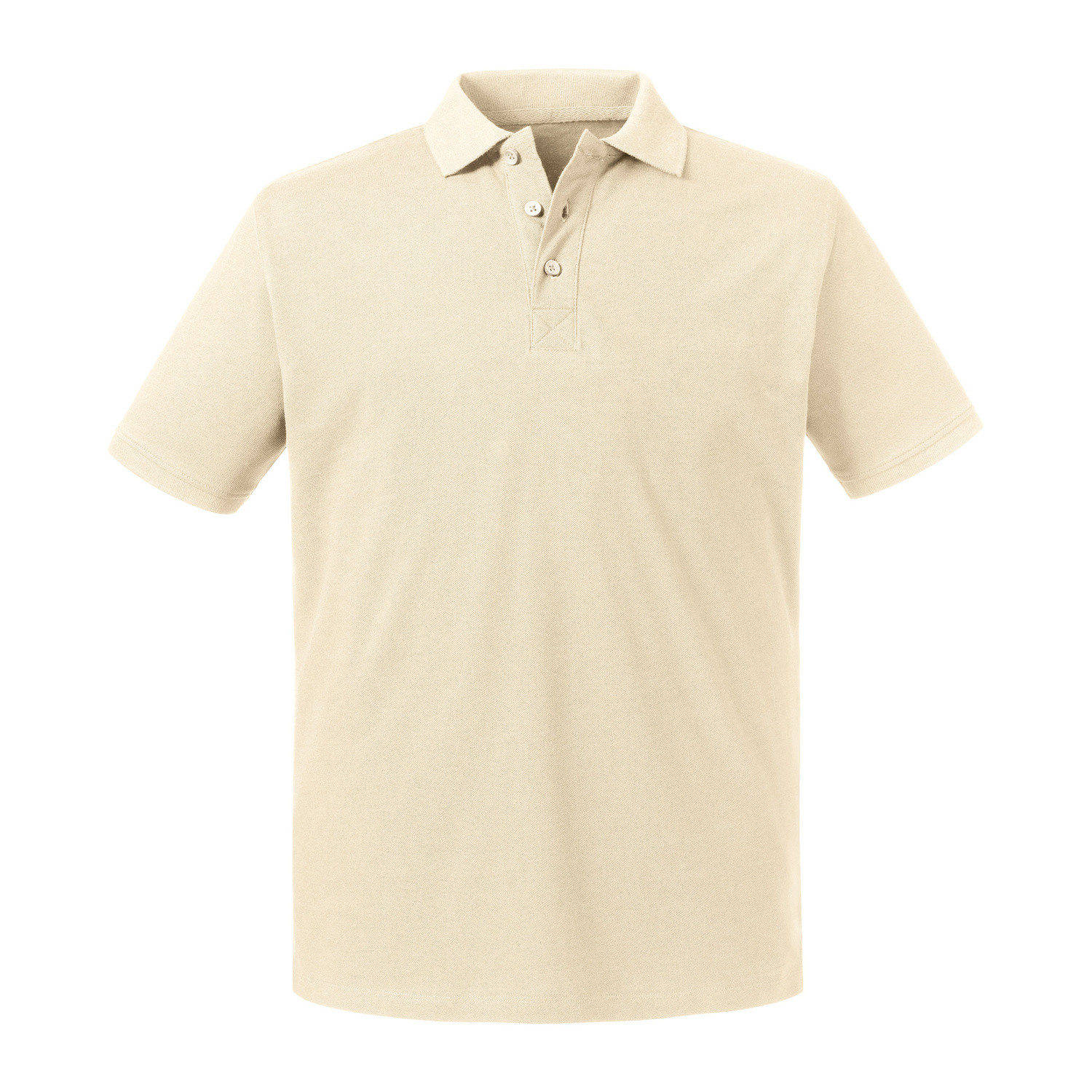 Beige Men's Polo Shirt Pure Organic Russell