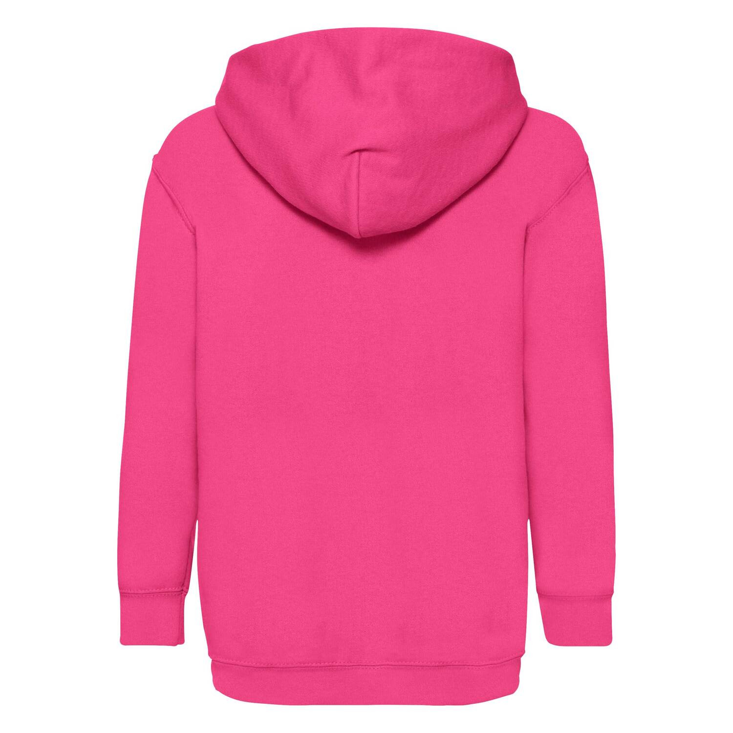 Pink children's sweatshirt Classic kangaroo Fruit of the Loom